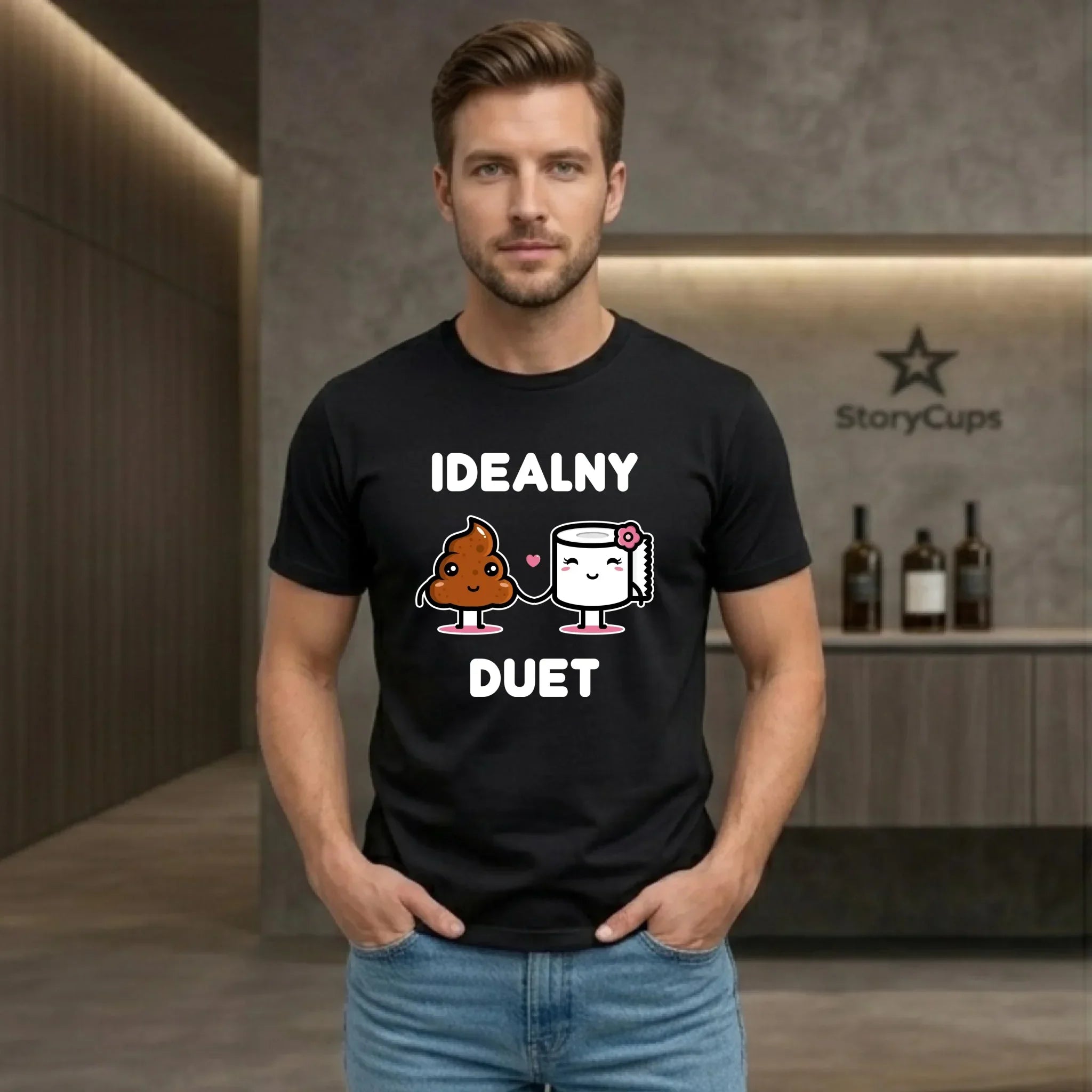 Koszulka męska - Idealny Duet W92 - StoryCups.pl