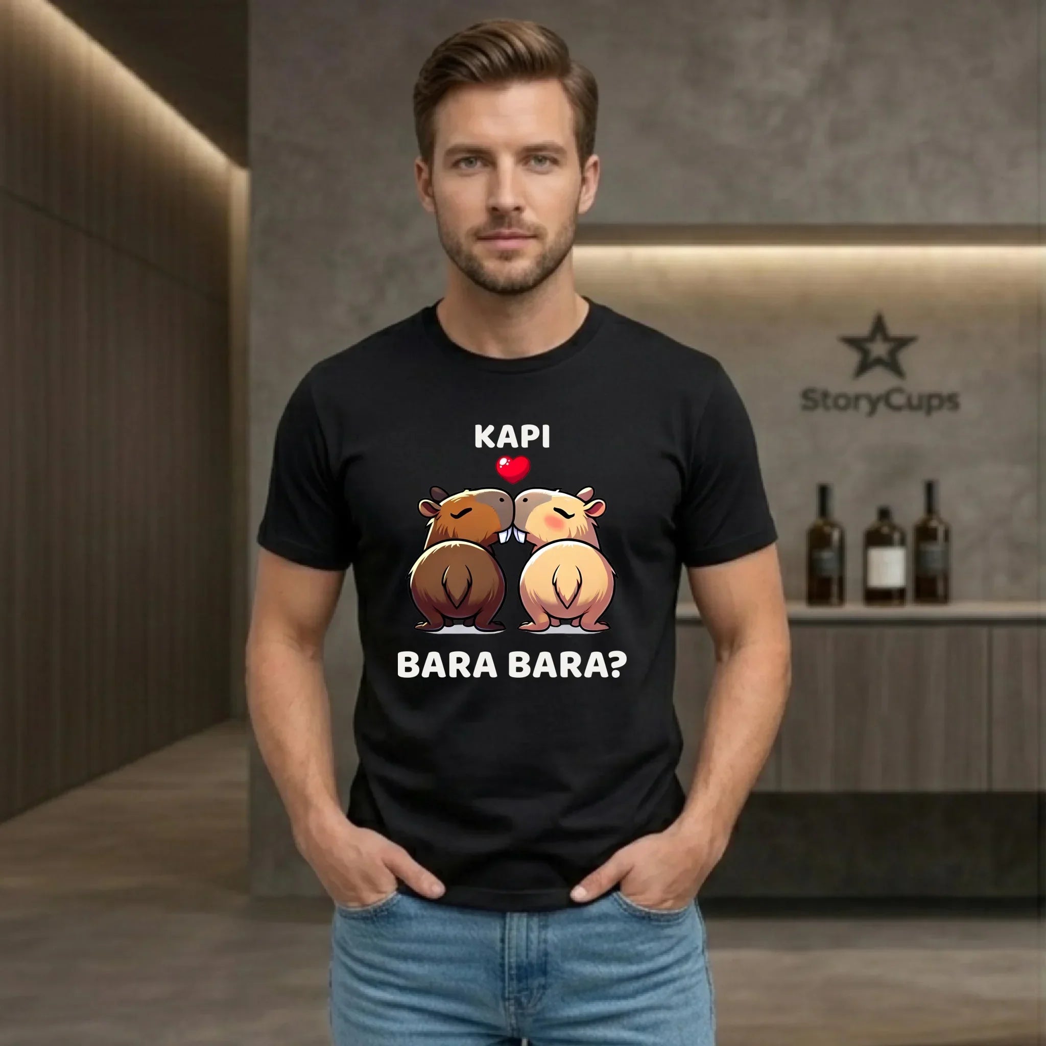 Koszulka męska - Kapibara bara bara W86 - StoryCups.pl