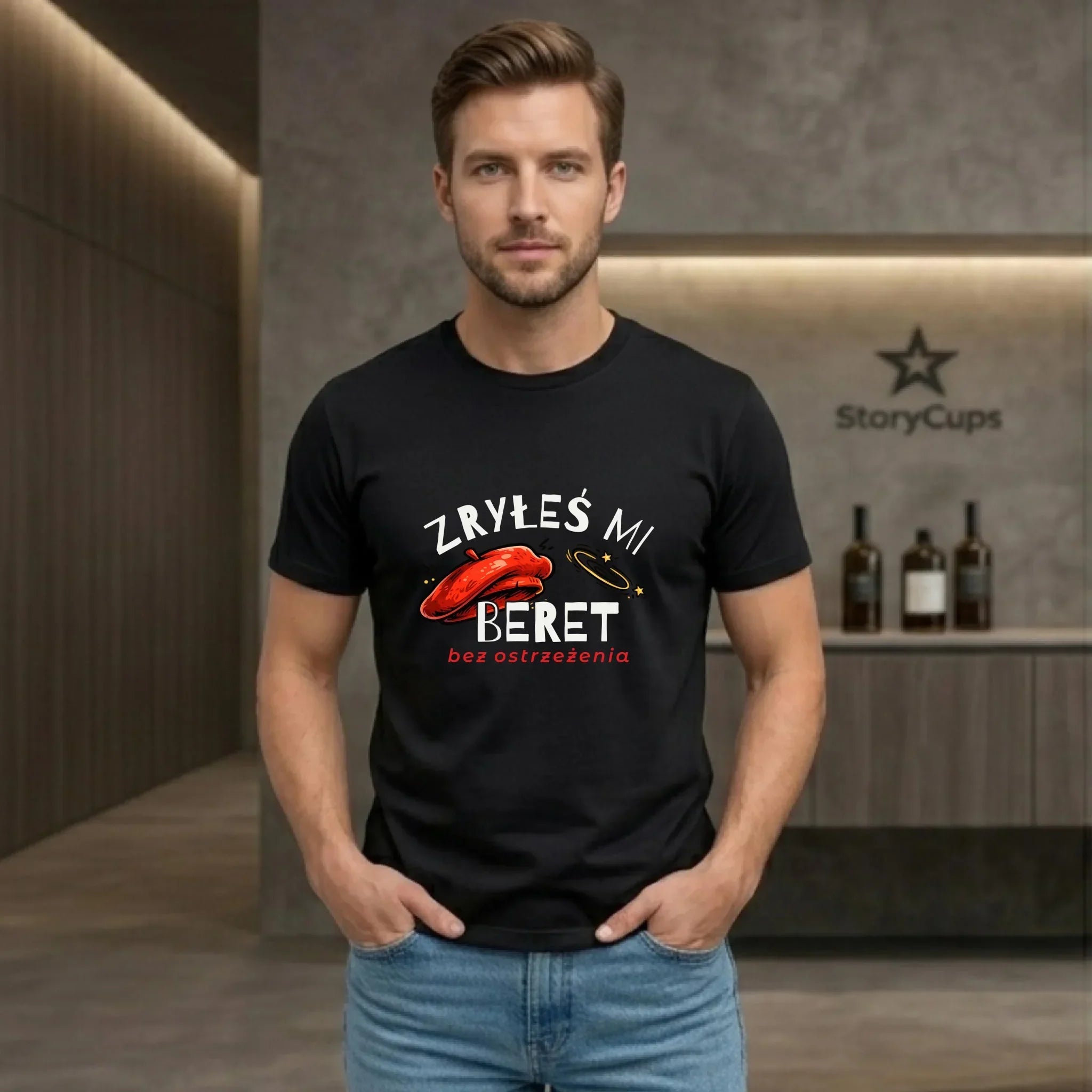 Koszulka męska dla faceta - Zryłeś mi beret DCH34 - StoryCups.pl