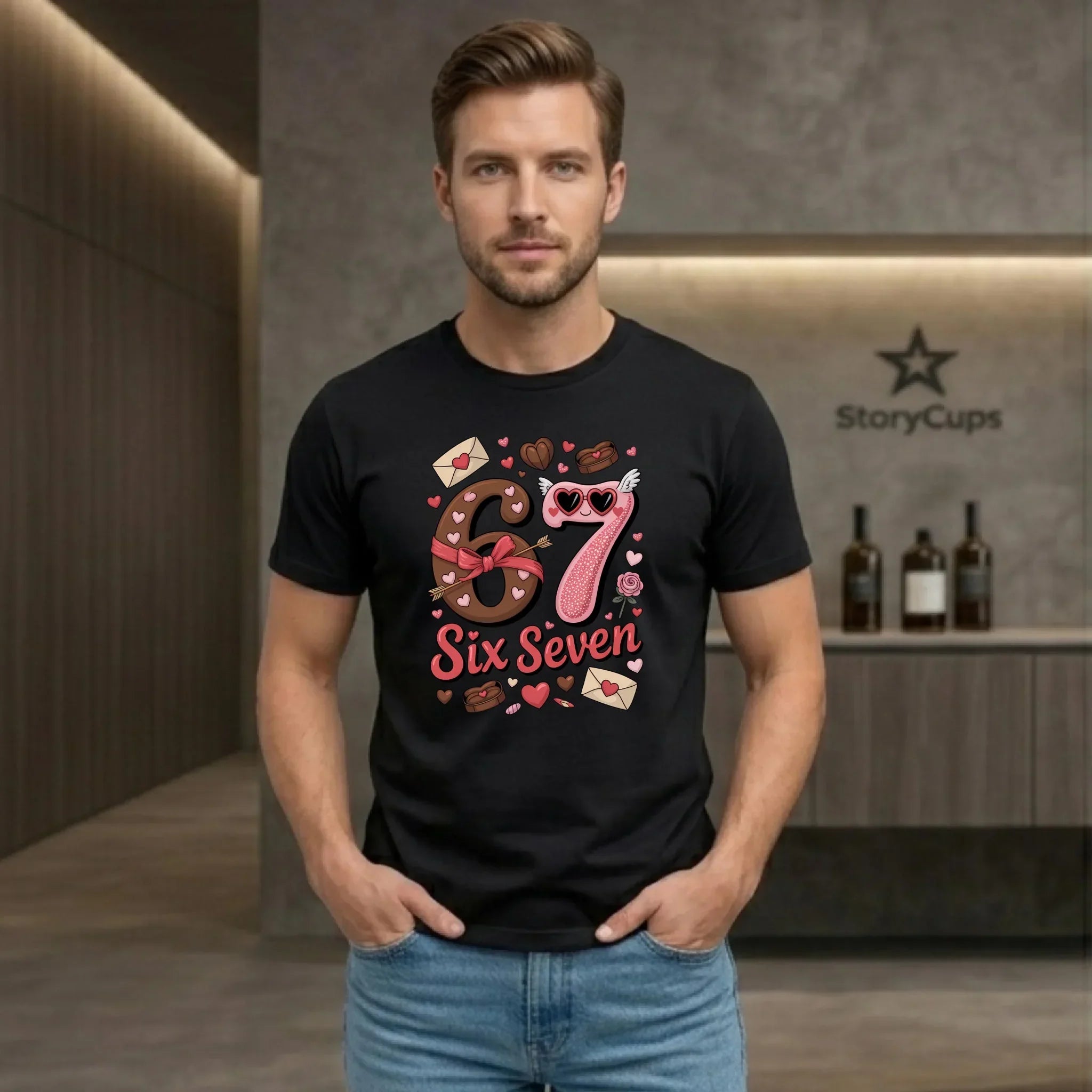 Koszulka męska - Miłość Six Seven 67 W72 - StoryCups.pl