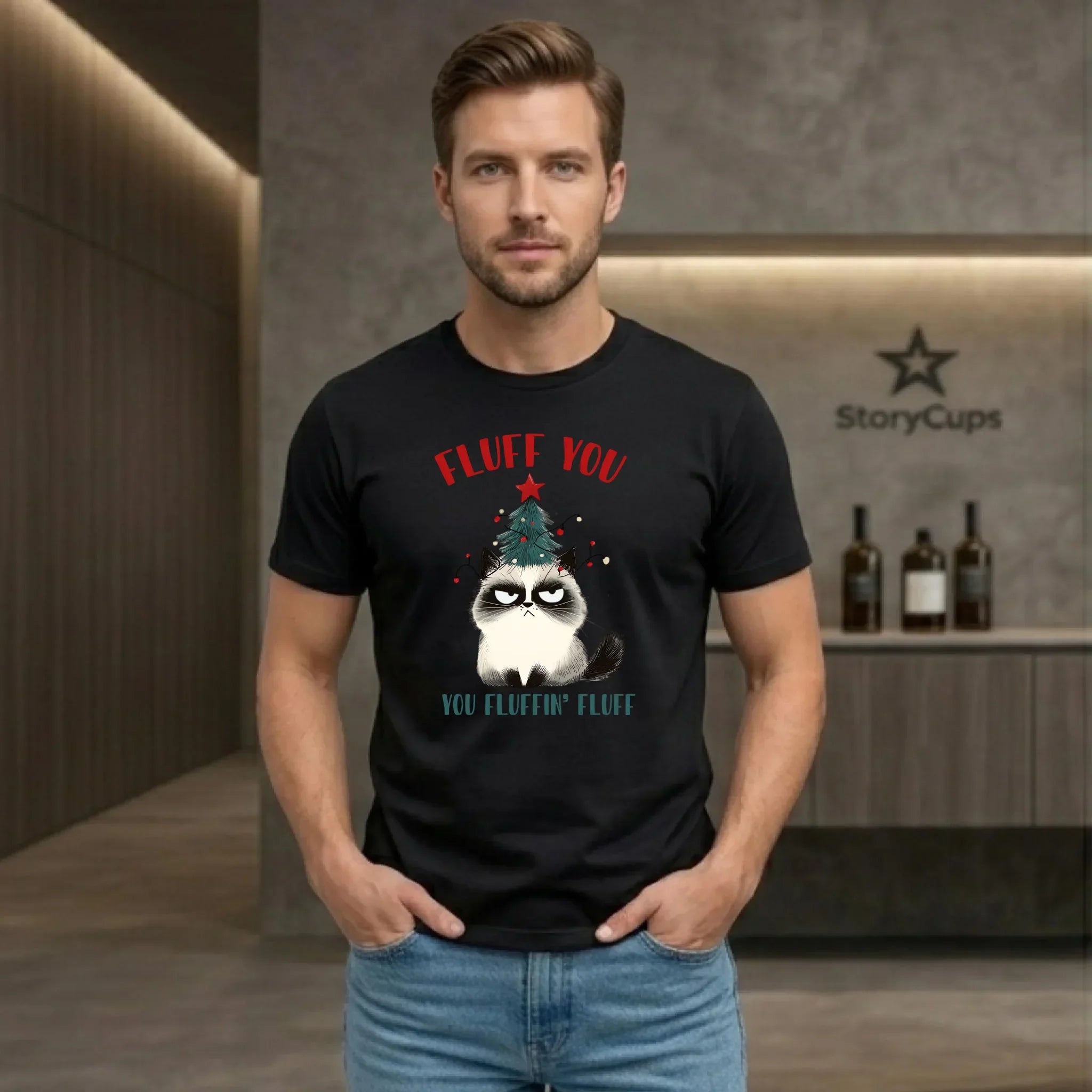 Koszulka męska świąteczna - Fluff You BN10 - StoryCups.pl