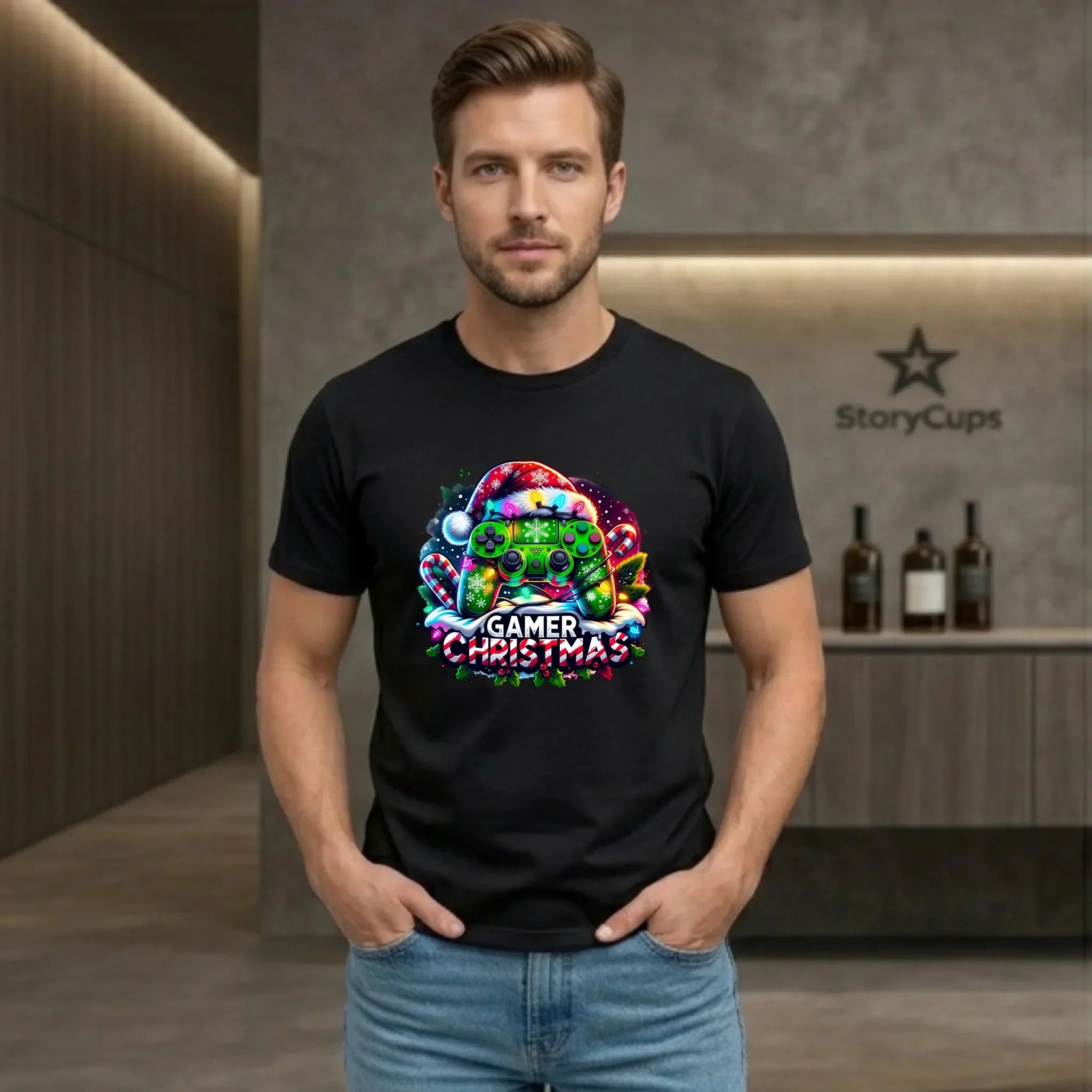 Koszulka męska świąteczna - prezent dla gracza - Christmas gamer BN22 - StoryCups.pl