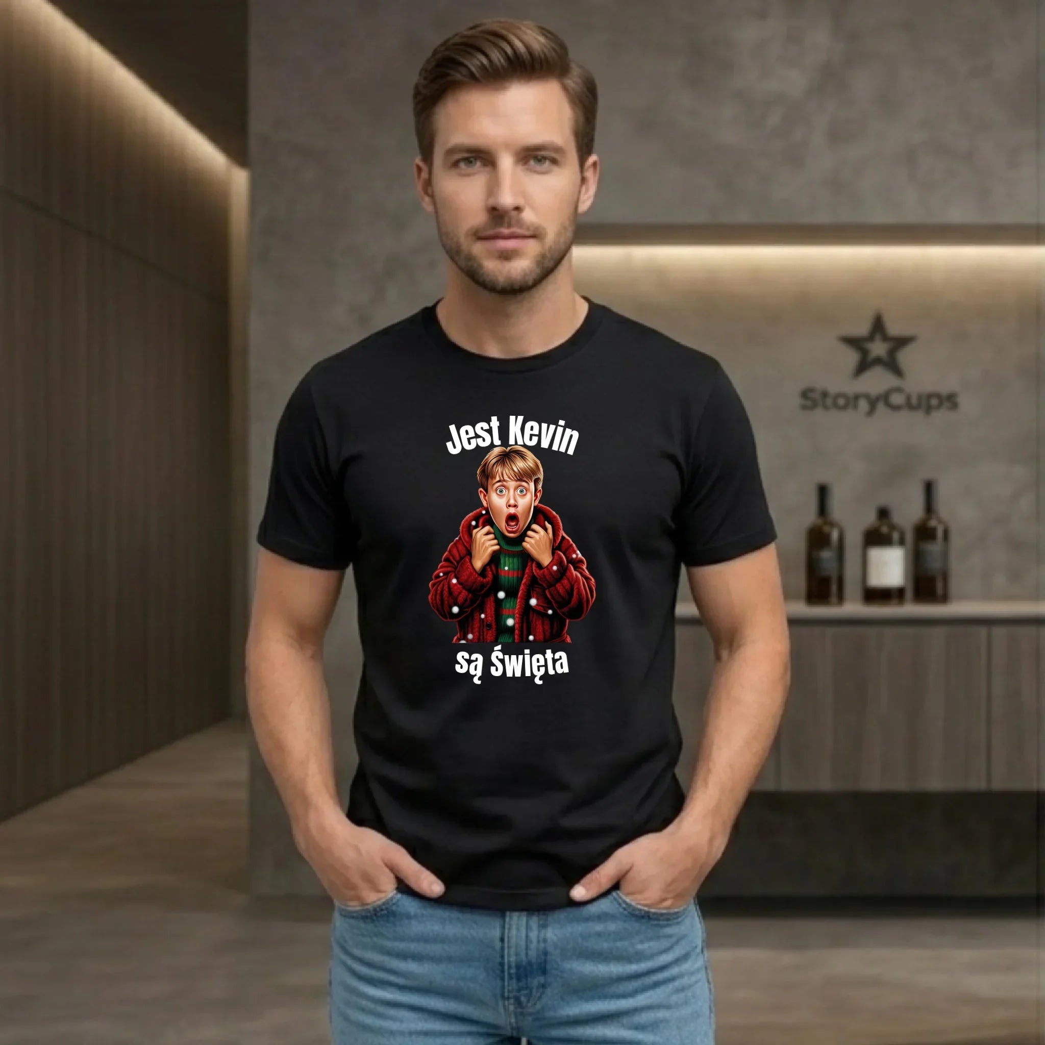 Koszulka męska świąteczna - Jest Kevin są święta BN27 - StoryCups.pl
