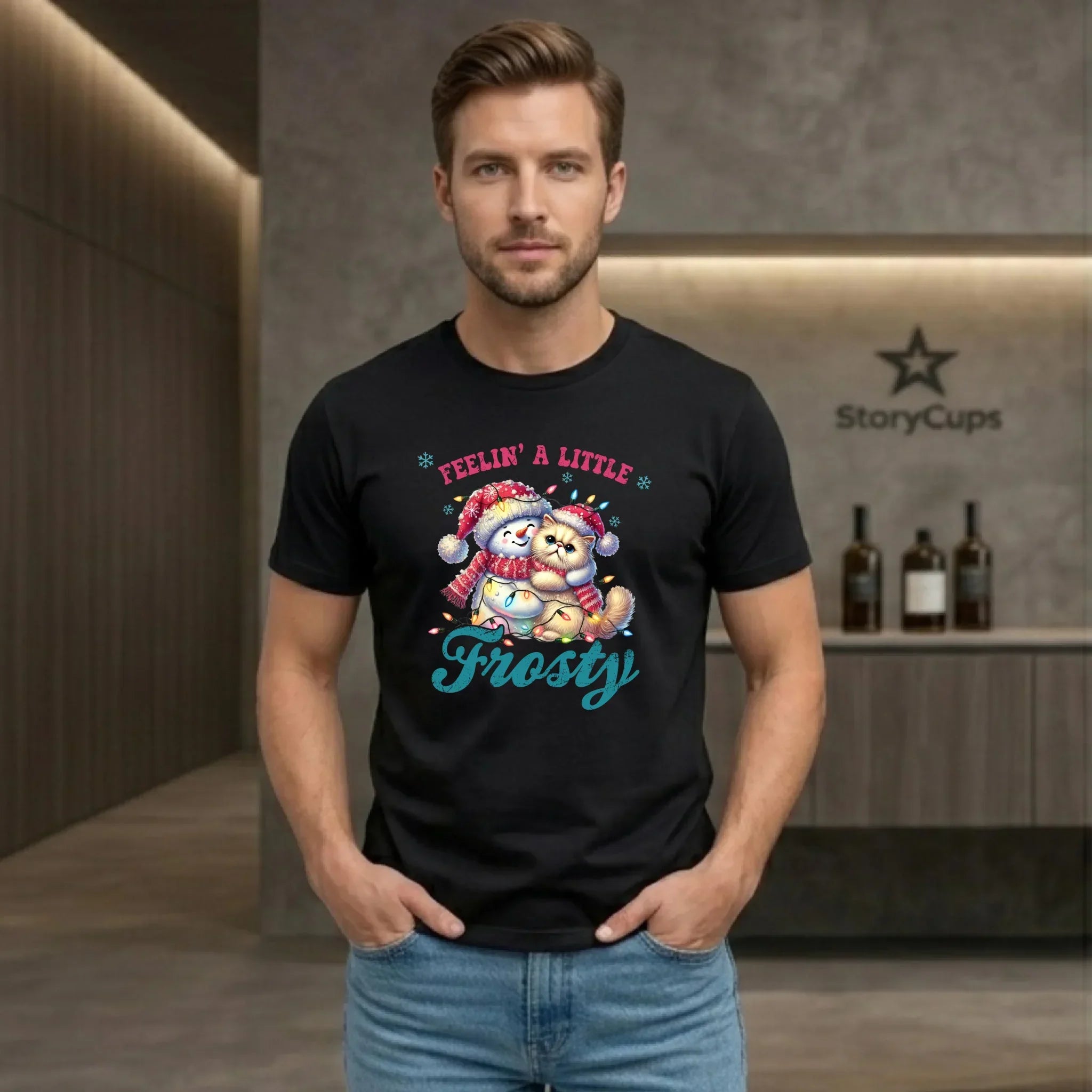 Koszulka męska świąteczna - Feelin' a little frosty BN52 - StoryCups.pl