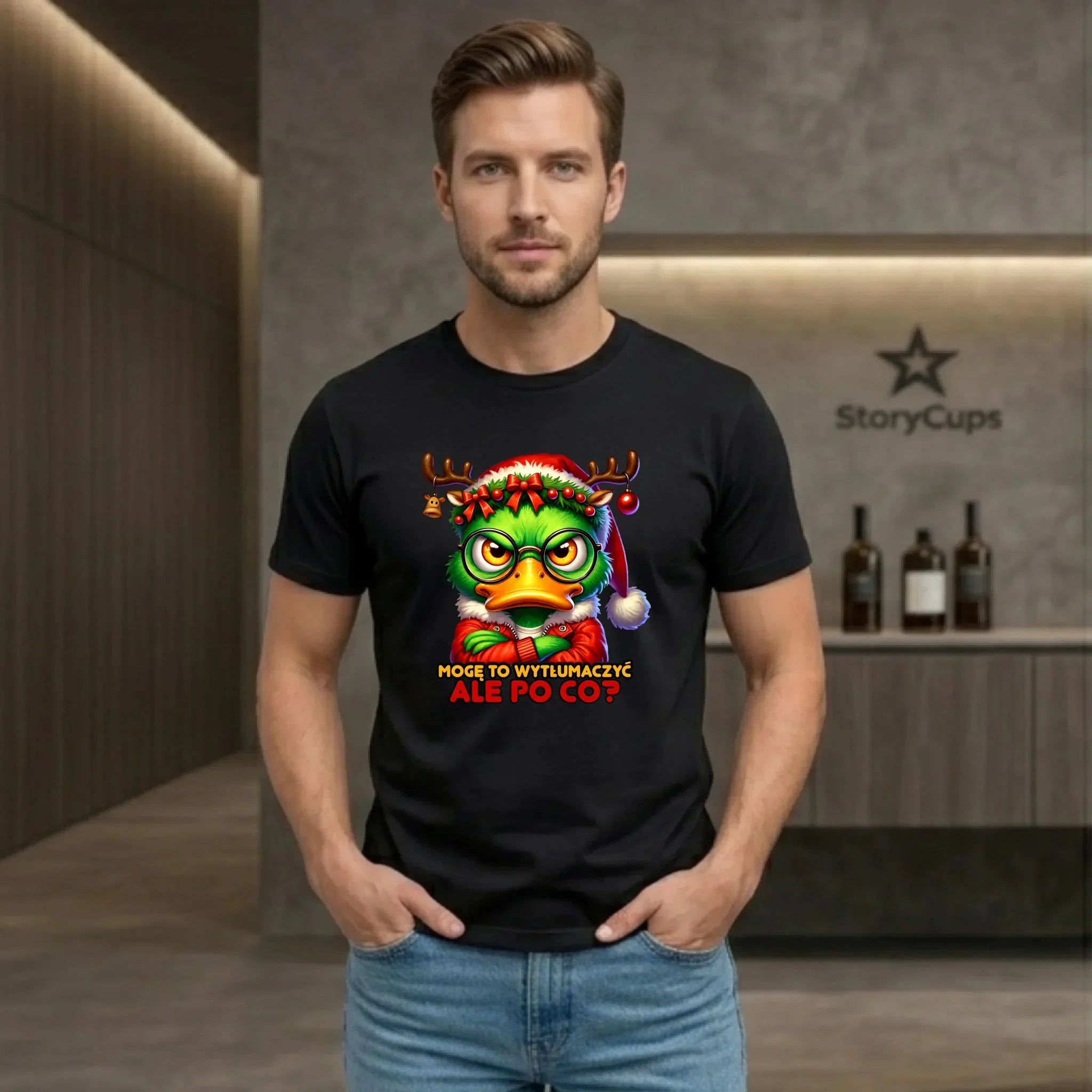 Koszulka męska świąteczna - Mogę to wytłumaczyć Ale po co? BN77 - StoryCups.pl