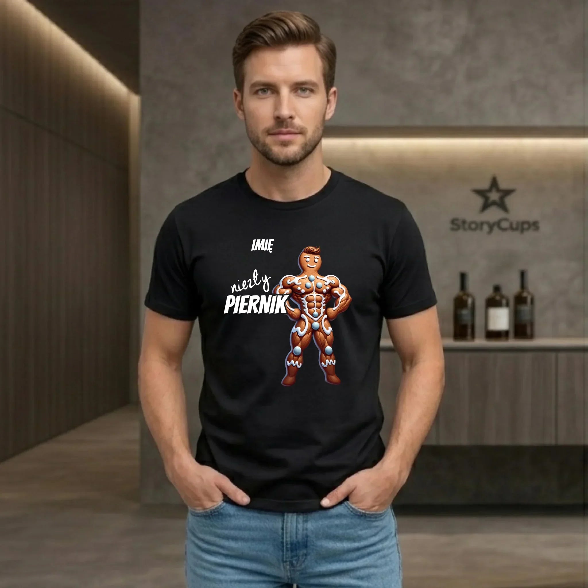 Koszulka męska świąteczna - Niezły piernik - personalizowana BN24 - StoryCups.pl