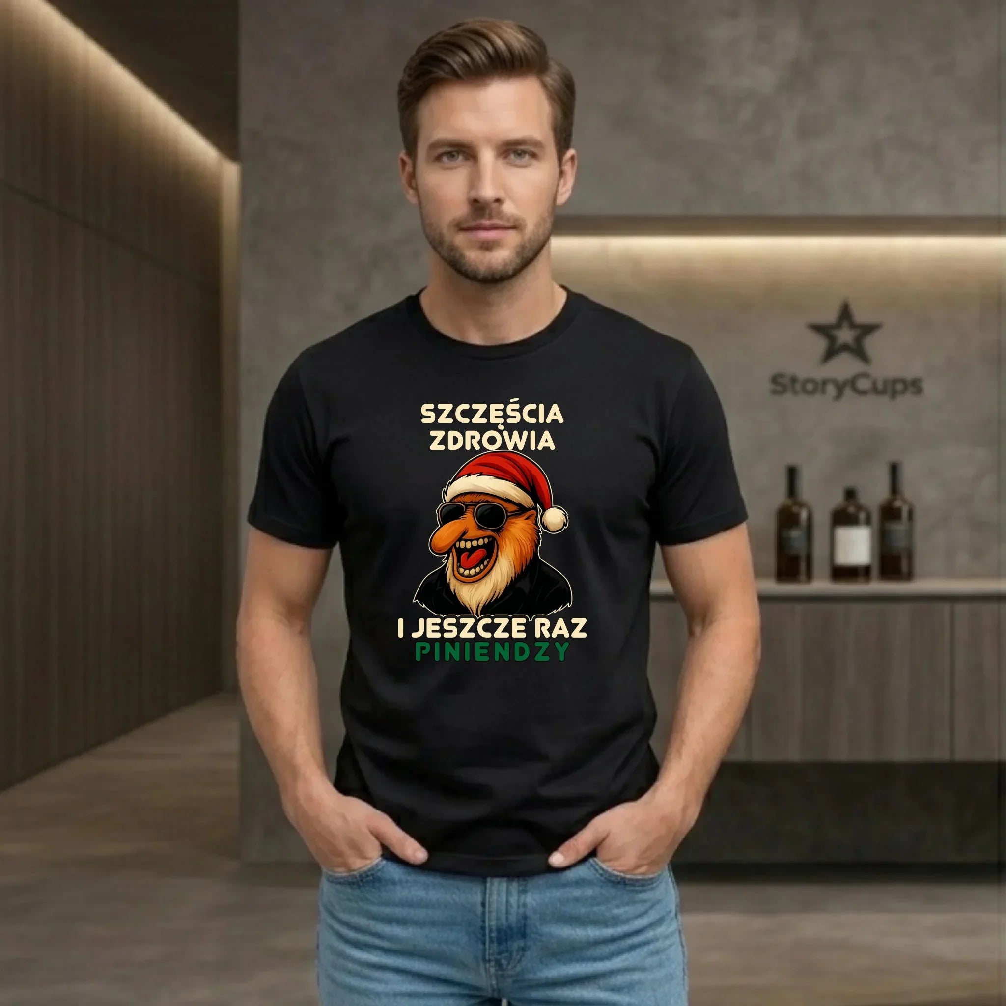 Koszulka męska świąteczna - Janusz Nosacz - I jeszcze raz piniendzy BN111 - StoryCups.pl
