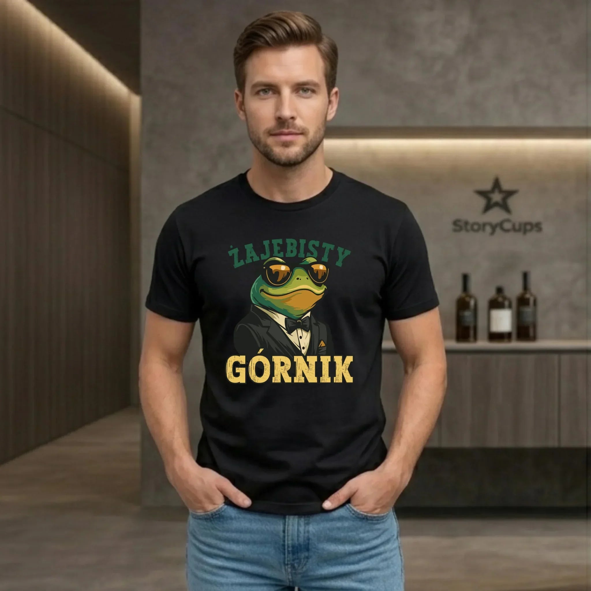 Koszulka męska - prezent dla górnika - Żajebisty górnik G18 - StoryCups.pl