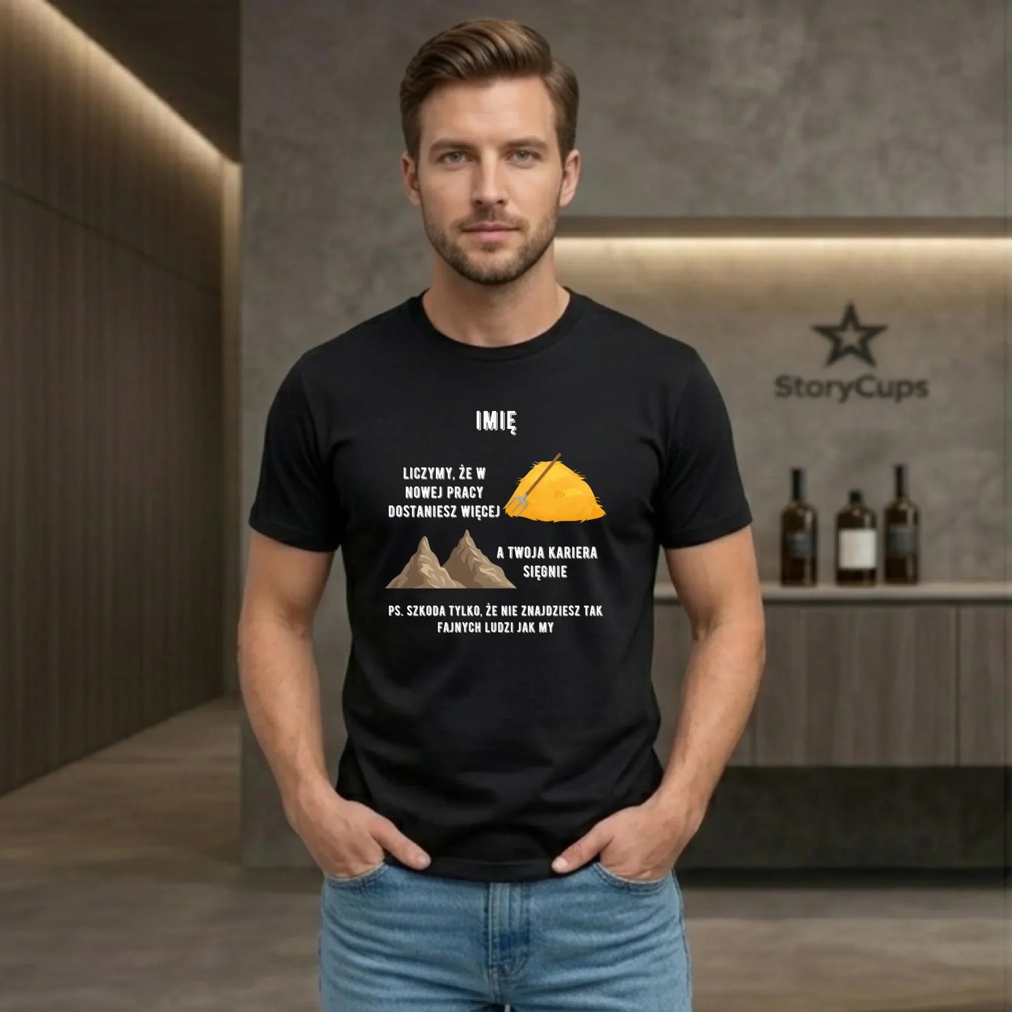 Koszulka męska na odejście z pracy - Nie znajdziesz tak fajnych ludzi jak my - personalizowana OP04 - StoryCups.pl