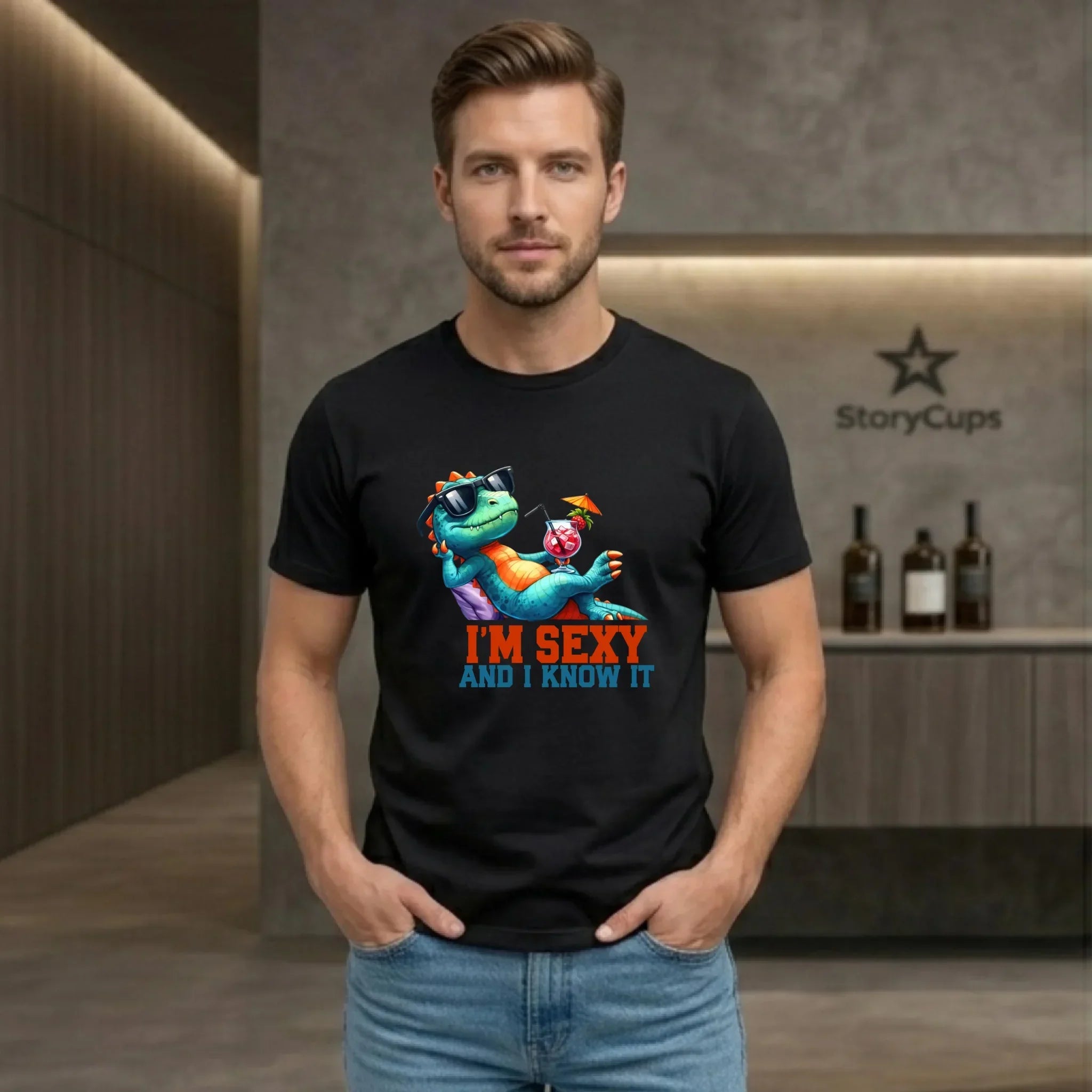 Koszulka męska - prezent dla chłopaka - I'm sexy - śmieszny nadruk DCH28 - StoryCups.pl