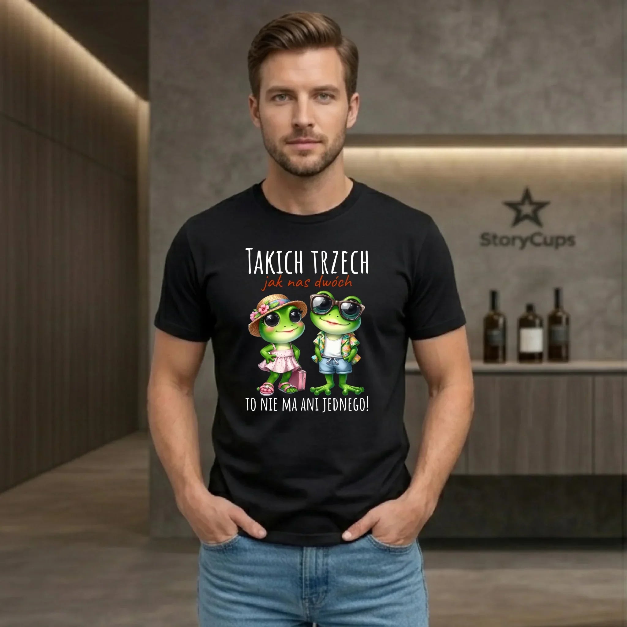 Koszulka męska - Żabki Takich trzech jak nas dwóch DCH11 - StoryCups.pl