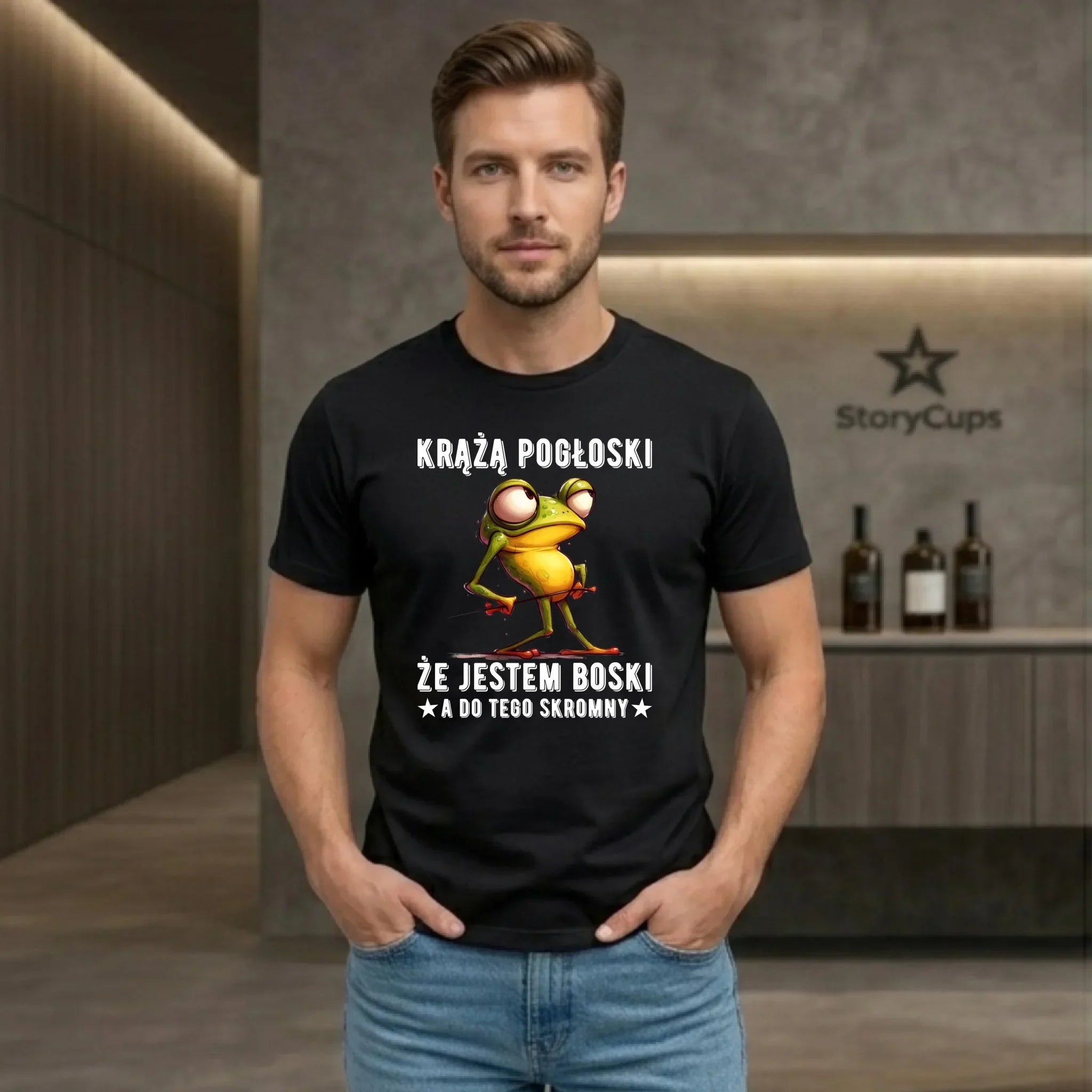 Koszulka męska - prezent dla chłopaka - Jestem boski DCH15 - StoryCups.pl