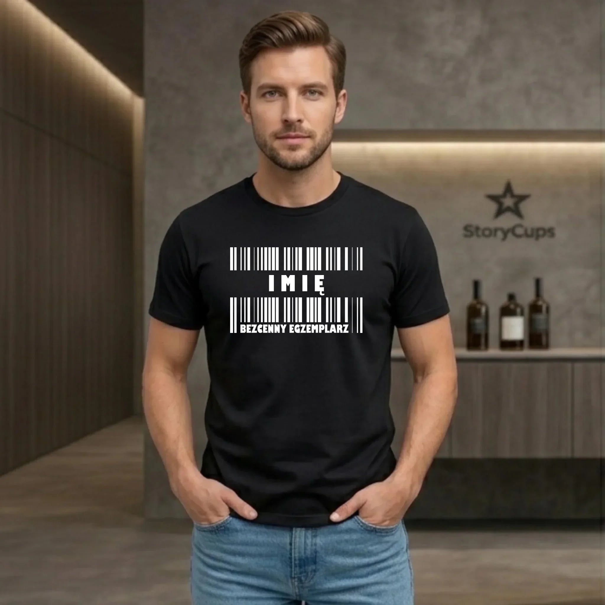 Koszulka męska - Bezcenny egzemplarz prezent dla niego - personalizowana DCH07 - StoryCups.pl