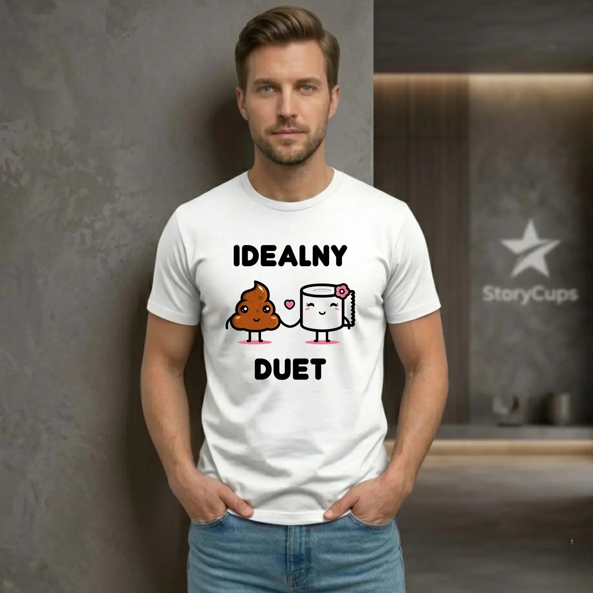 Koszulka męska - Idealny Duet W92 - StoryCups.pl