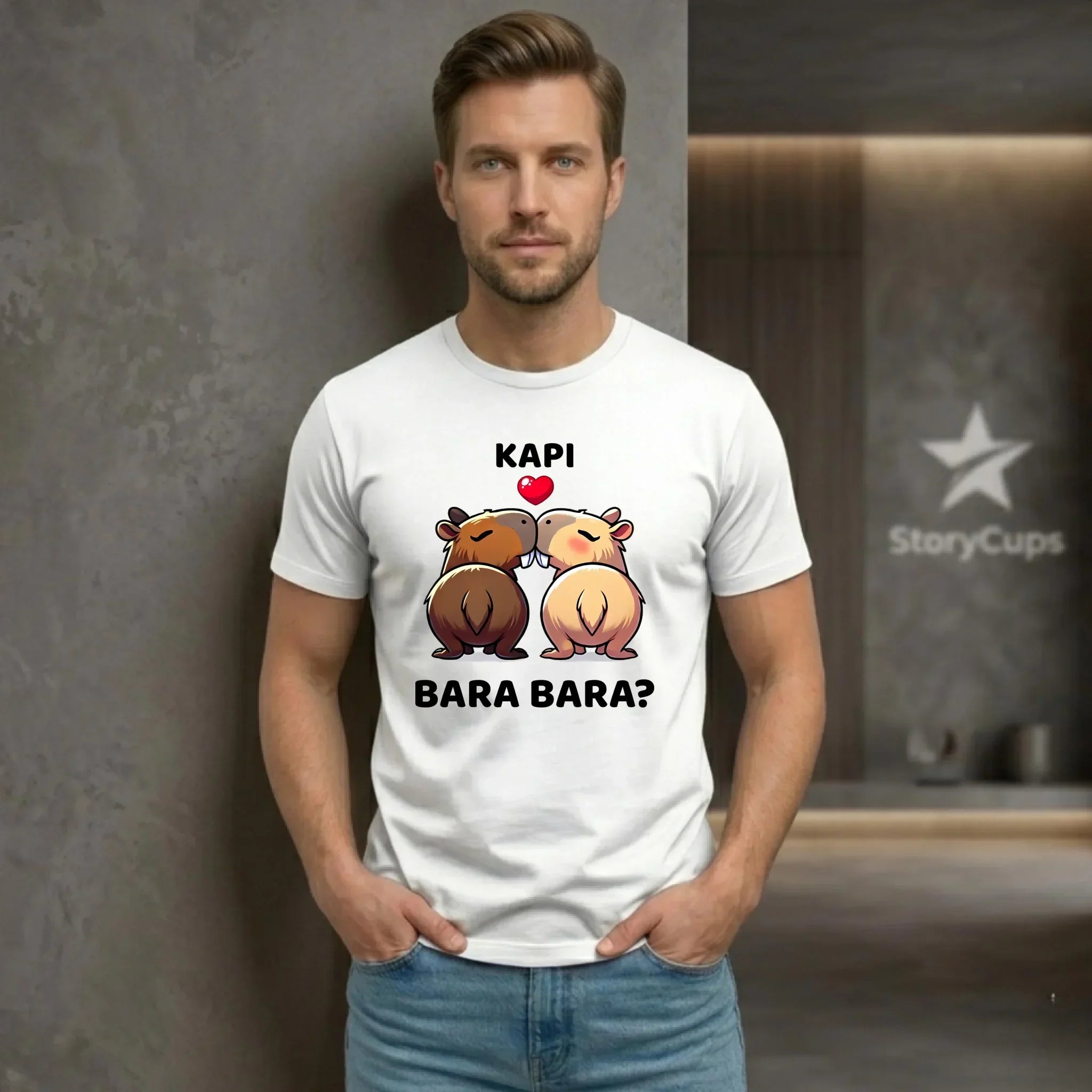 Koszulka męska - Kapibara bara bara W86 - StoryCups.pl