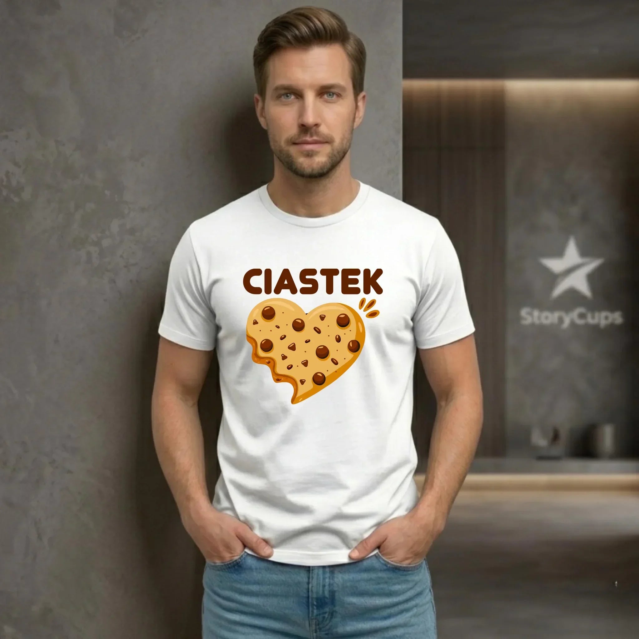 Koszulka męska - Ciastek W54 - StoryCups.pl