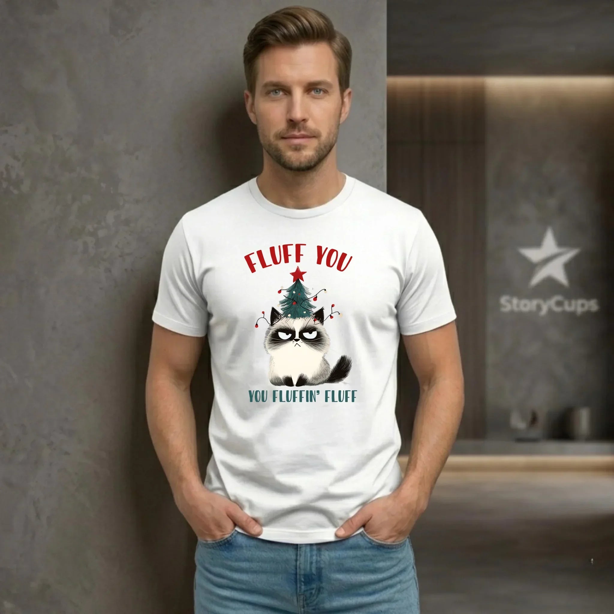 Koszulka męska świąteczna - Fluff You BN10 - StoryCups.pl