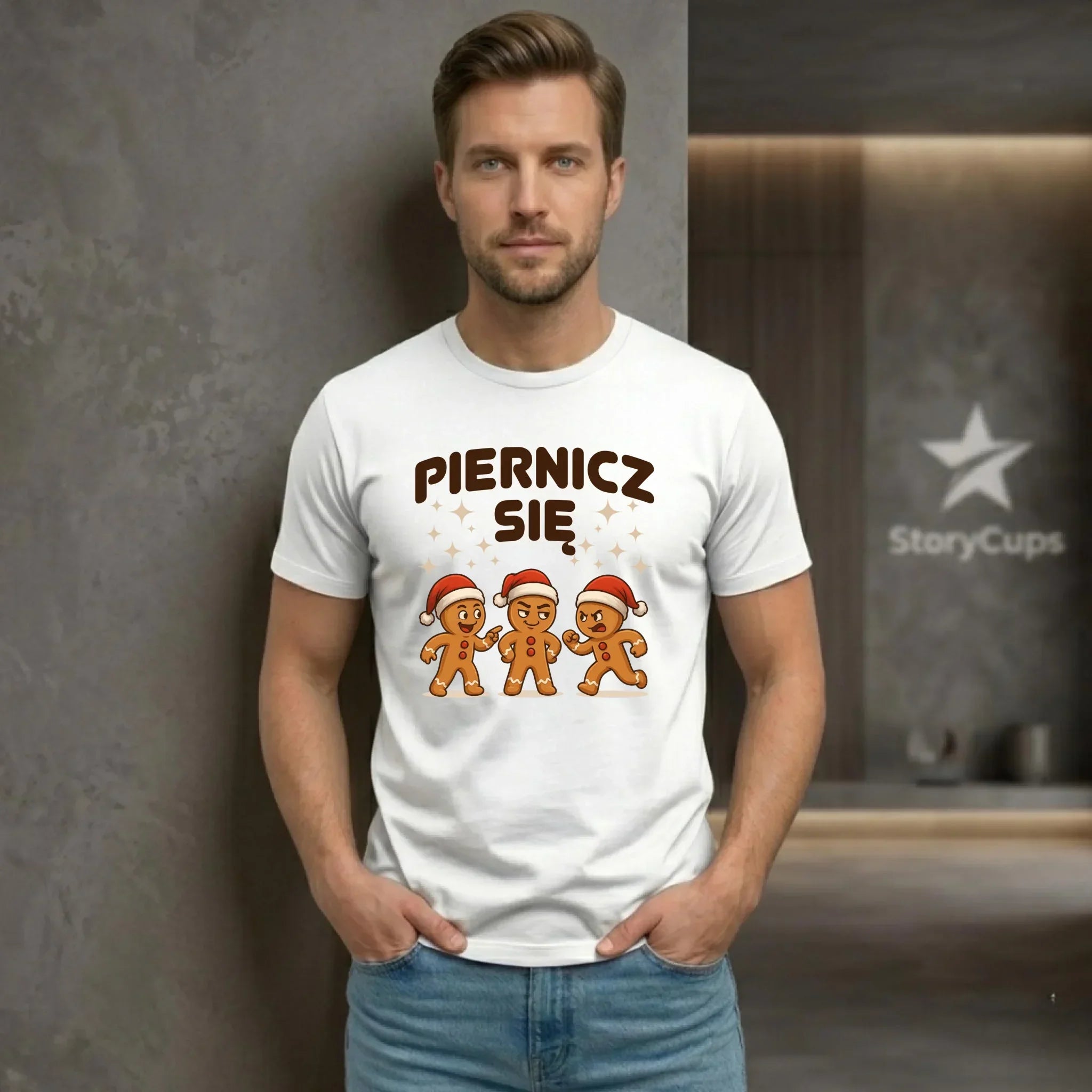Koszulka męska świąteczna - Piernicz się BN149 - StoryCups.pl