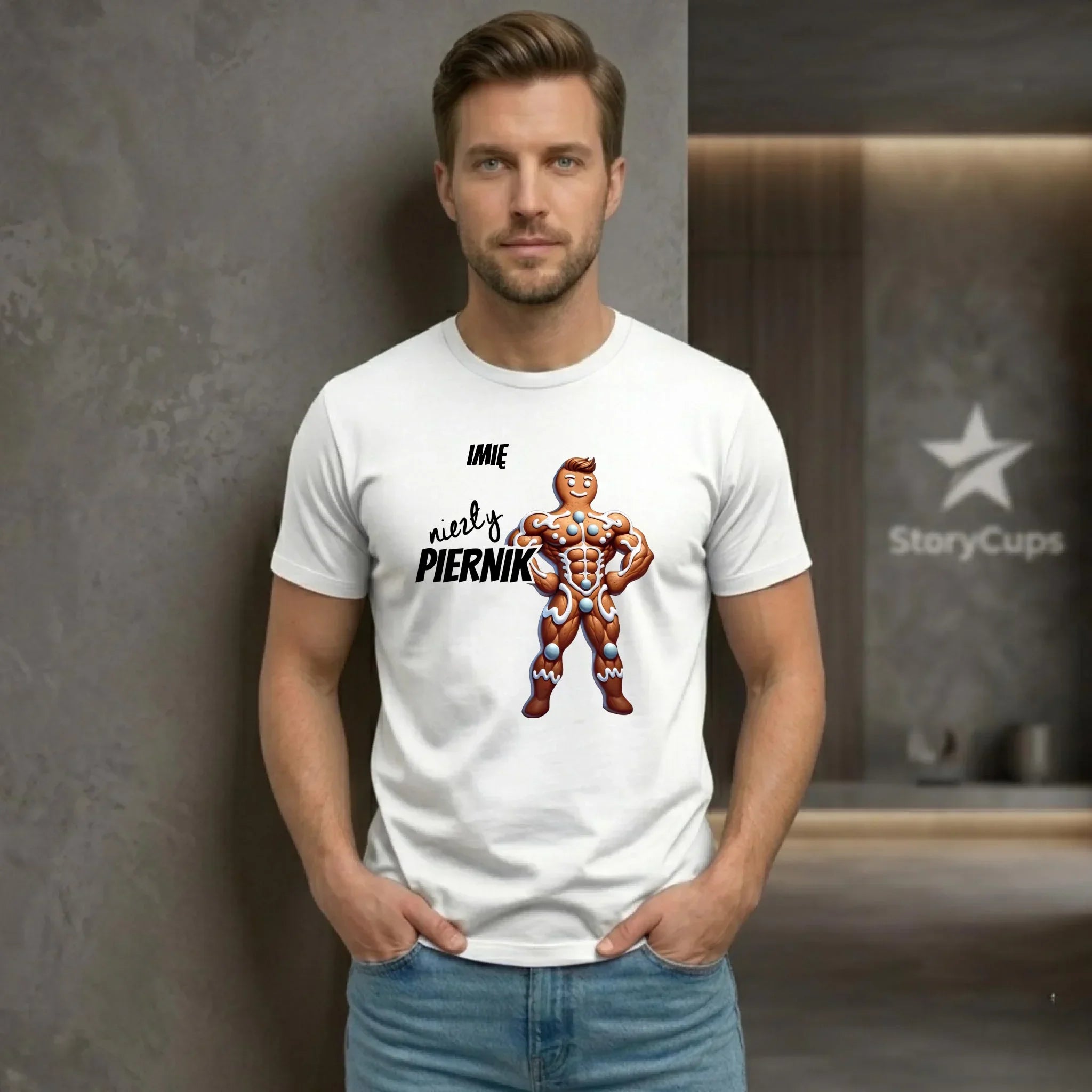 Koszulka męska świąteczna - Niezły piernik - personalizowana BN24 - StoryCups.pl