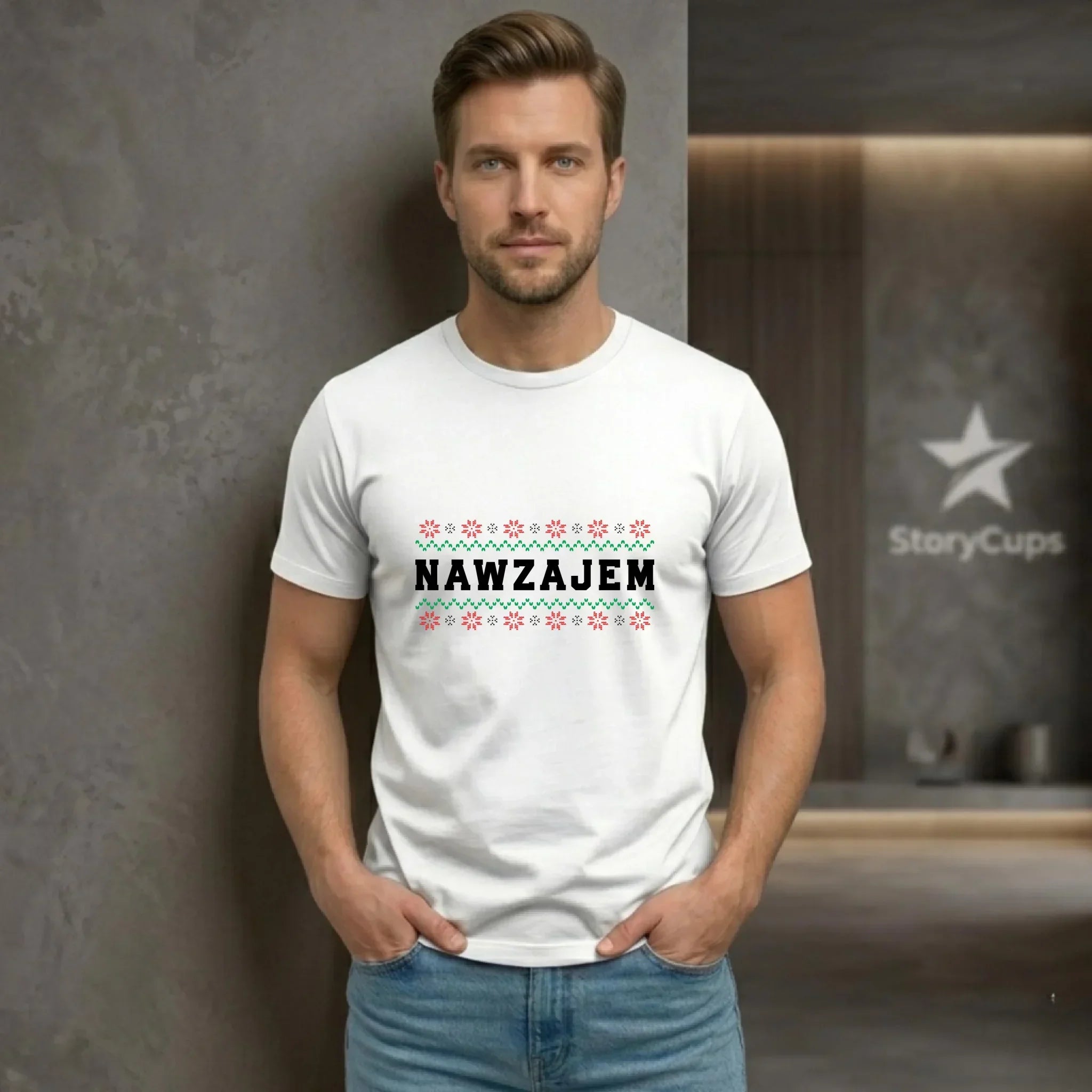 Koszulka męska świąteczna - Nawzajem BN150 - StoryCups.pl