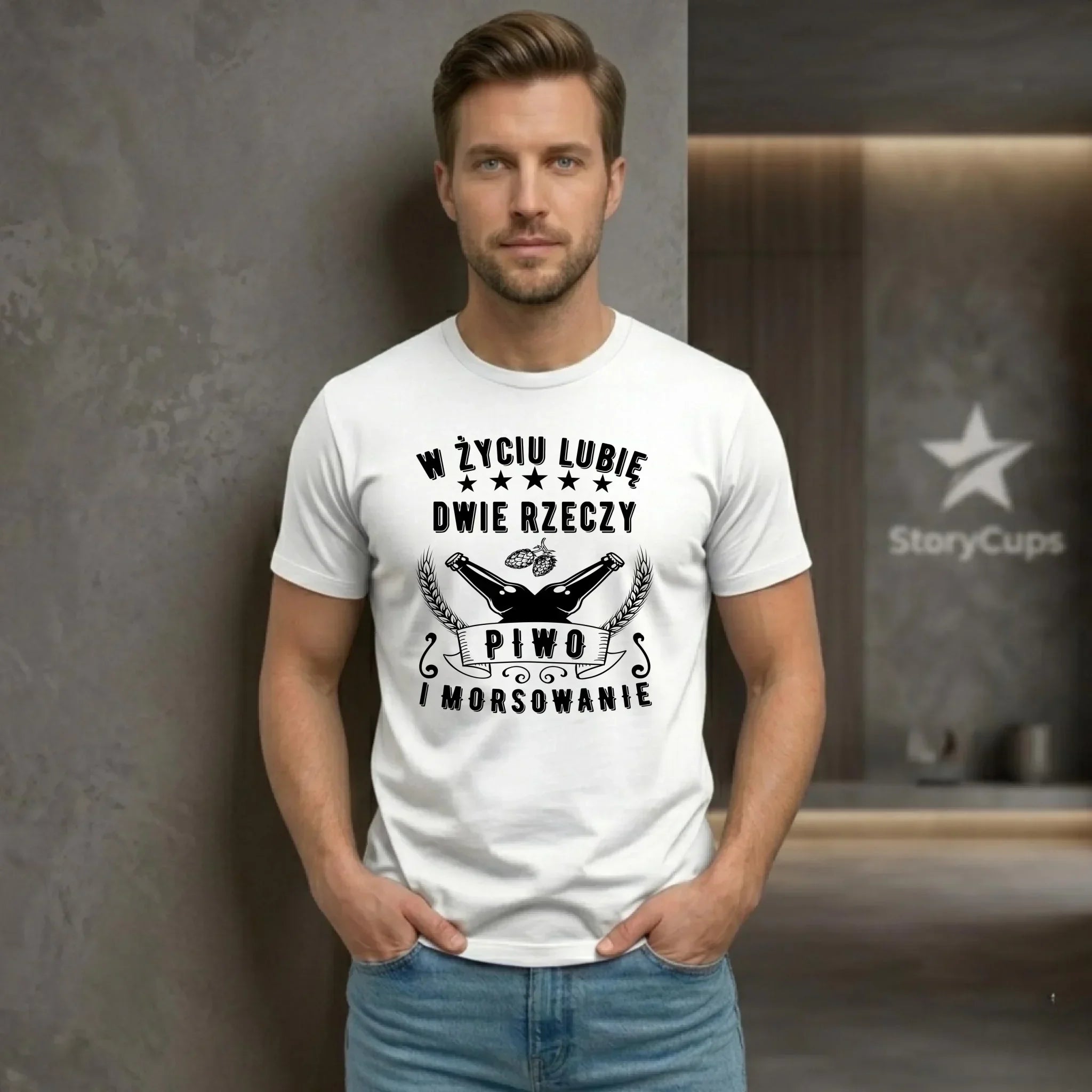 Koszulka męska - prezent dla morsa - Piwo i morsowanie - Mors HM09 - StoryCups.pl
