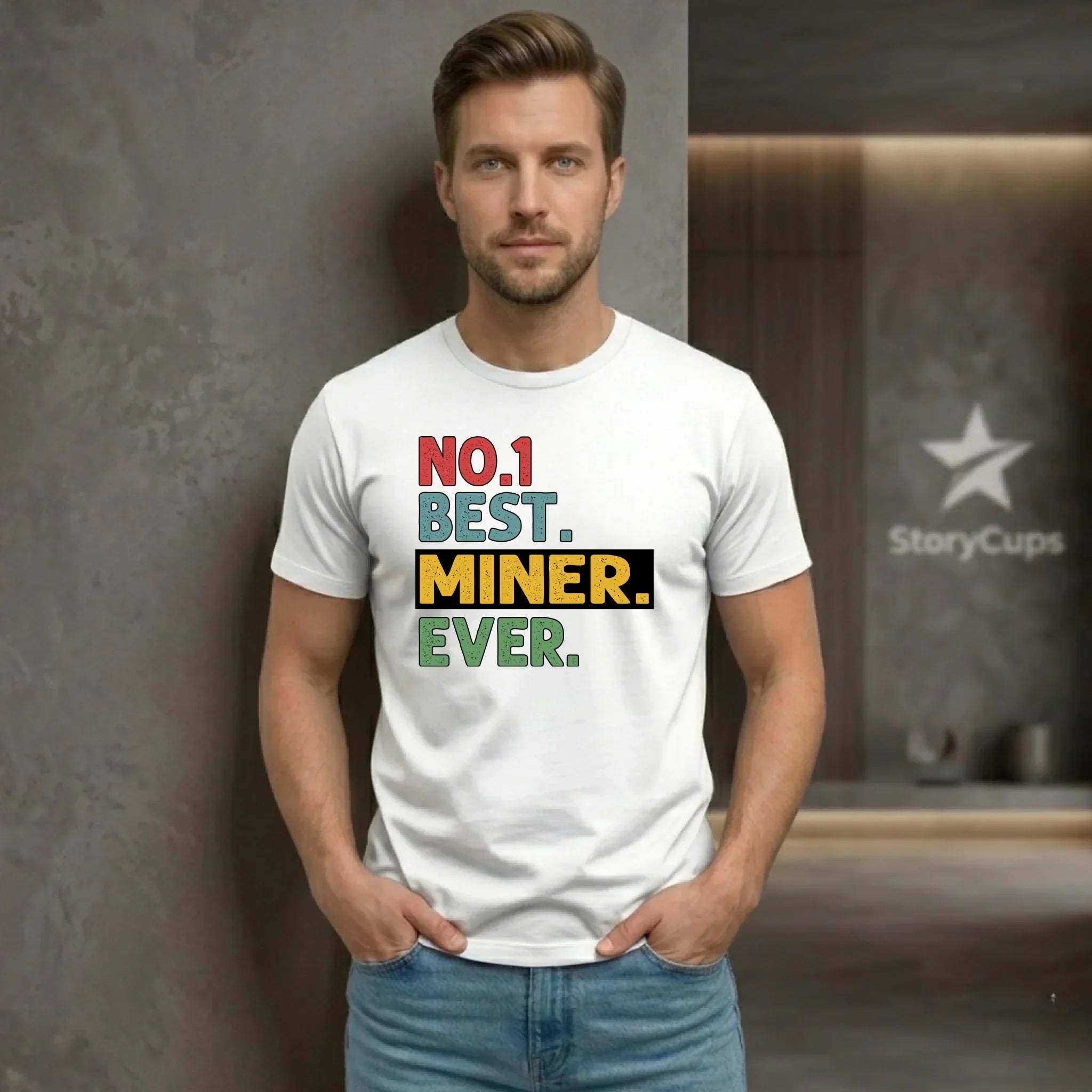 Koszulka męska - prezent dla górnika - Best miner ever G12 - StoryCups.pl