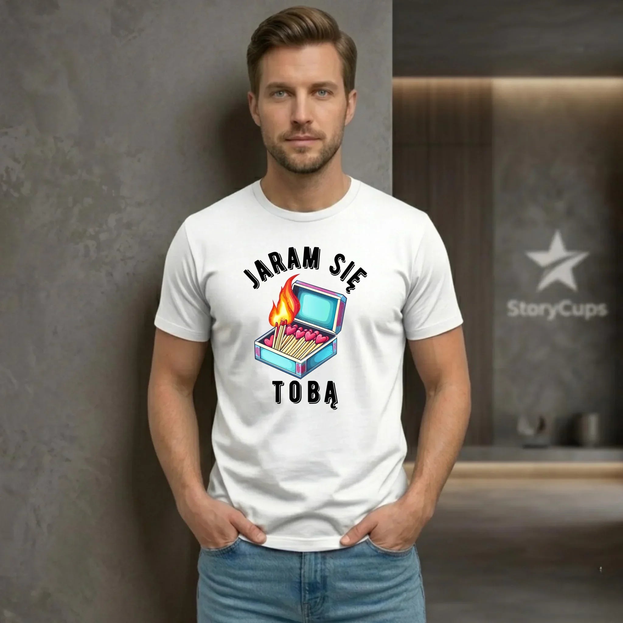 Koszulka męska - Jaram się Tobą W39 - StoryCups.pl