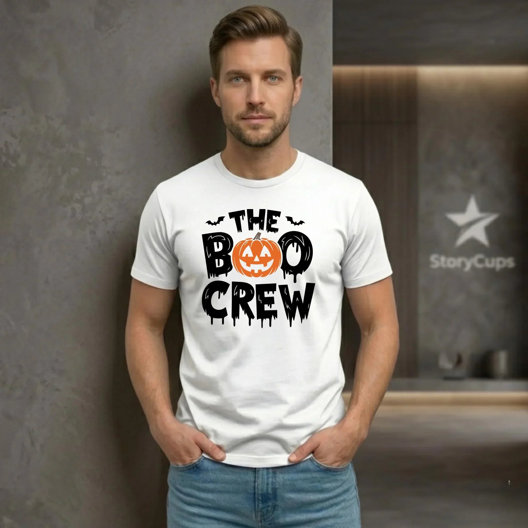 Koszulka męska na Halloween - The Boo Crew HL12 - StoryCups.pl
