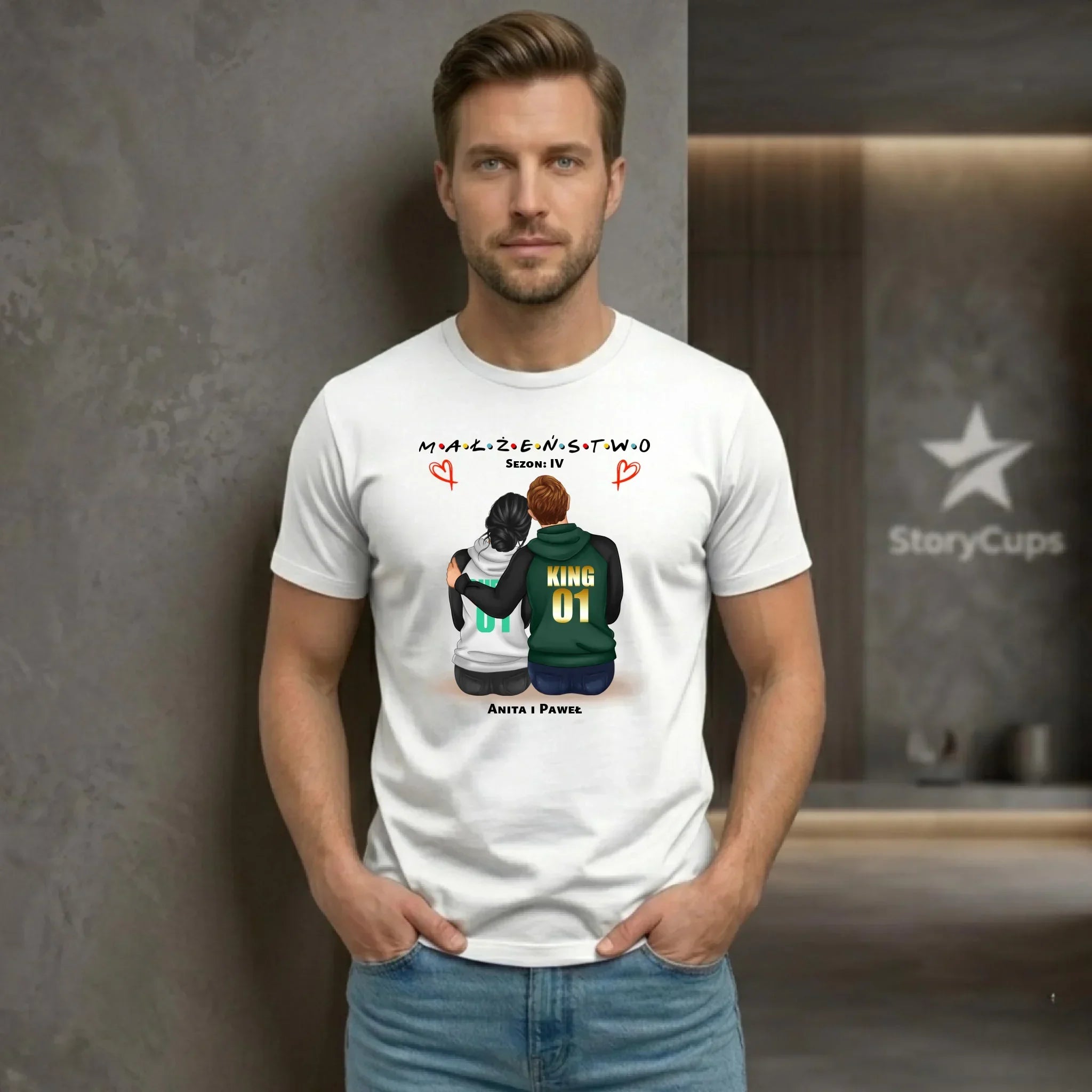 Koszulka męska dla męża - Małżeństwo Sezon - personalizowana W05 - StoryCups.pl