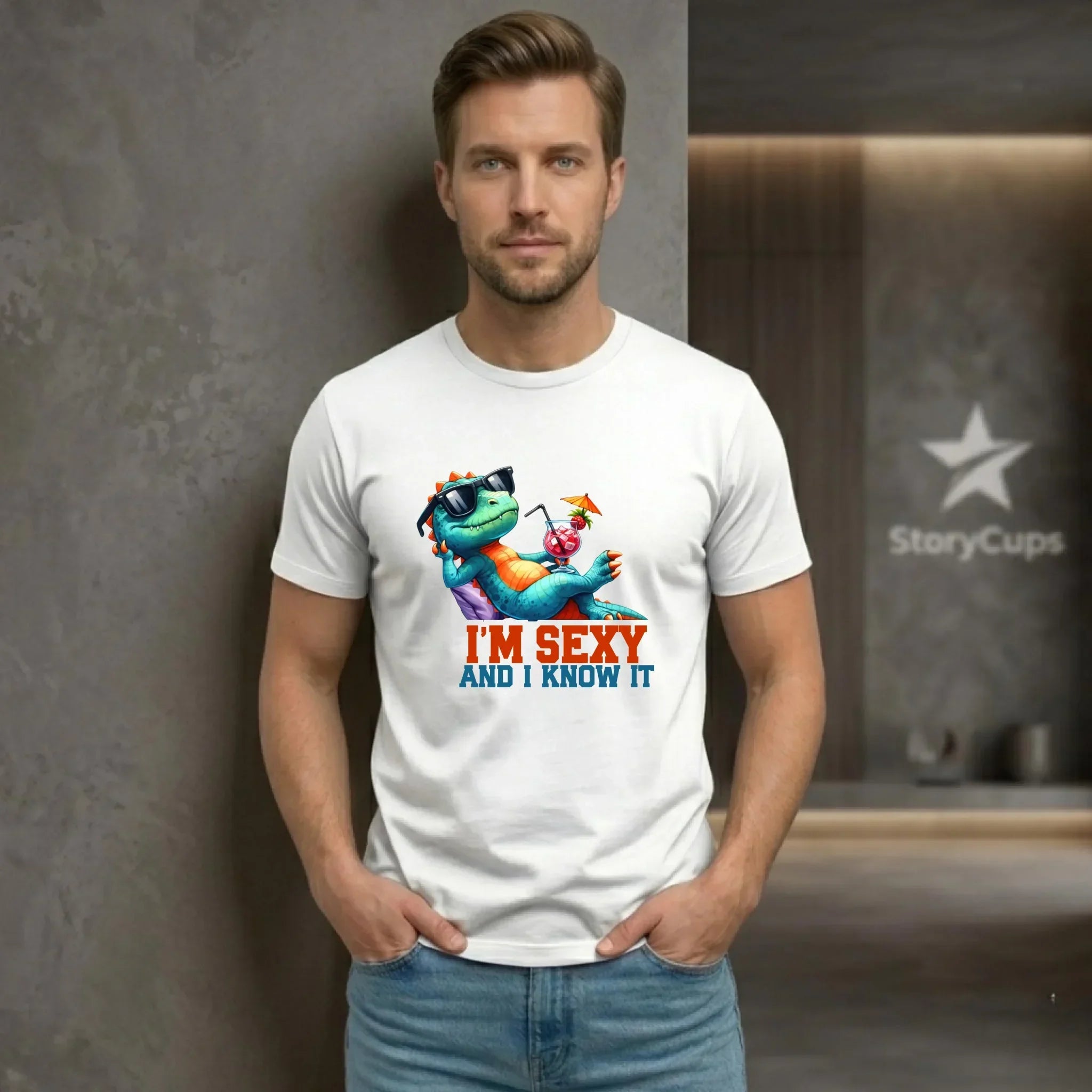 Koszulka męska - prezent dla chłopaka - I'm sexy - śmieszny nadruk DCH28 - StoryCups.pl
