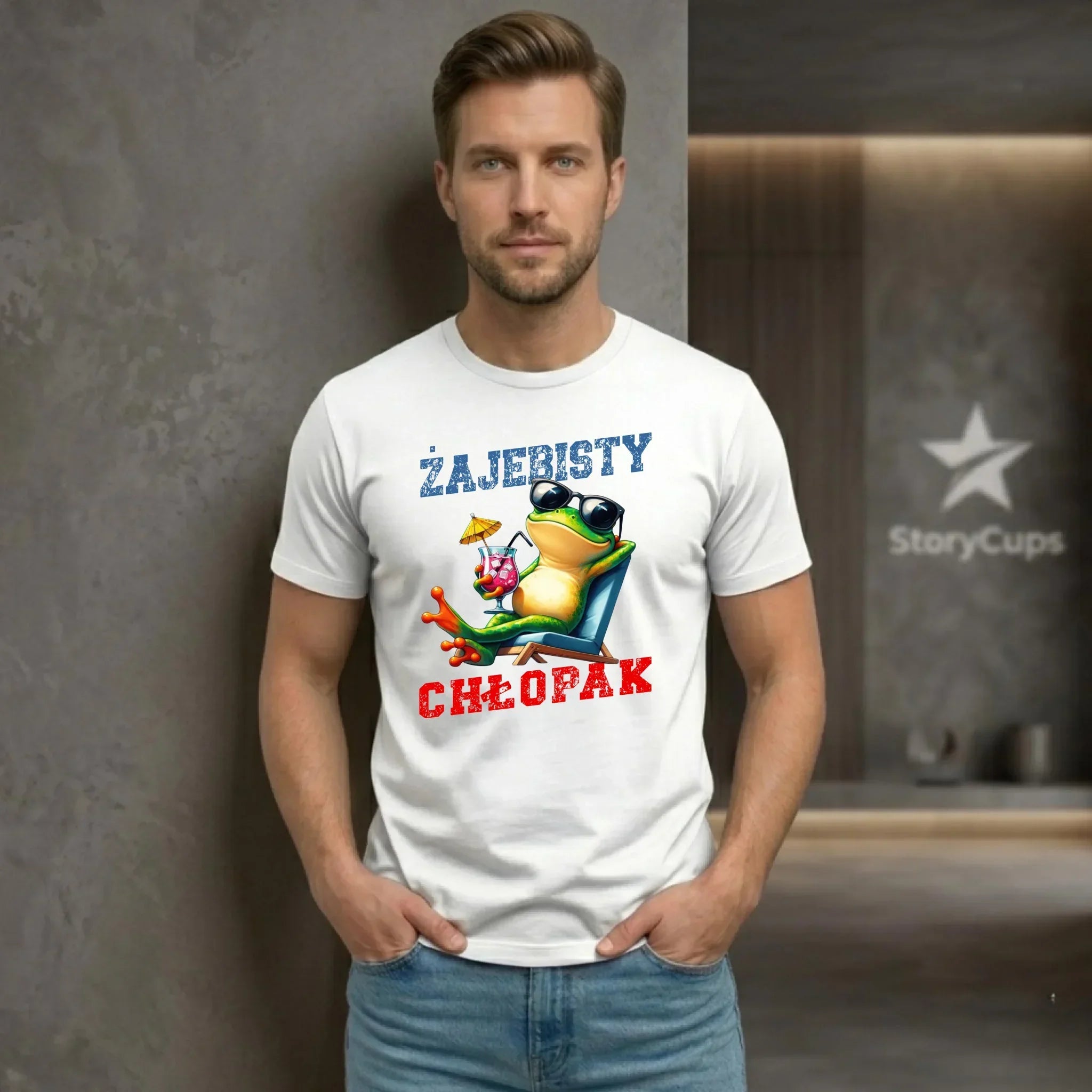 Koszulka męska - Żajebisty chłopak - prezent na Dzień Chłopaka DCH19 - StoryCups.pl