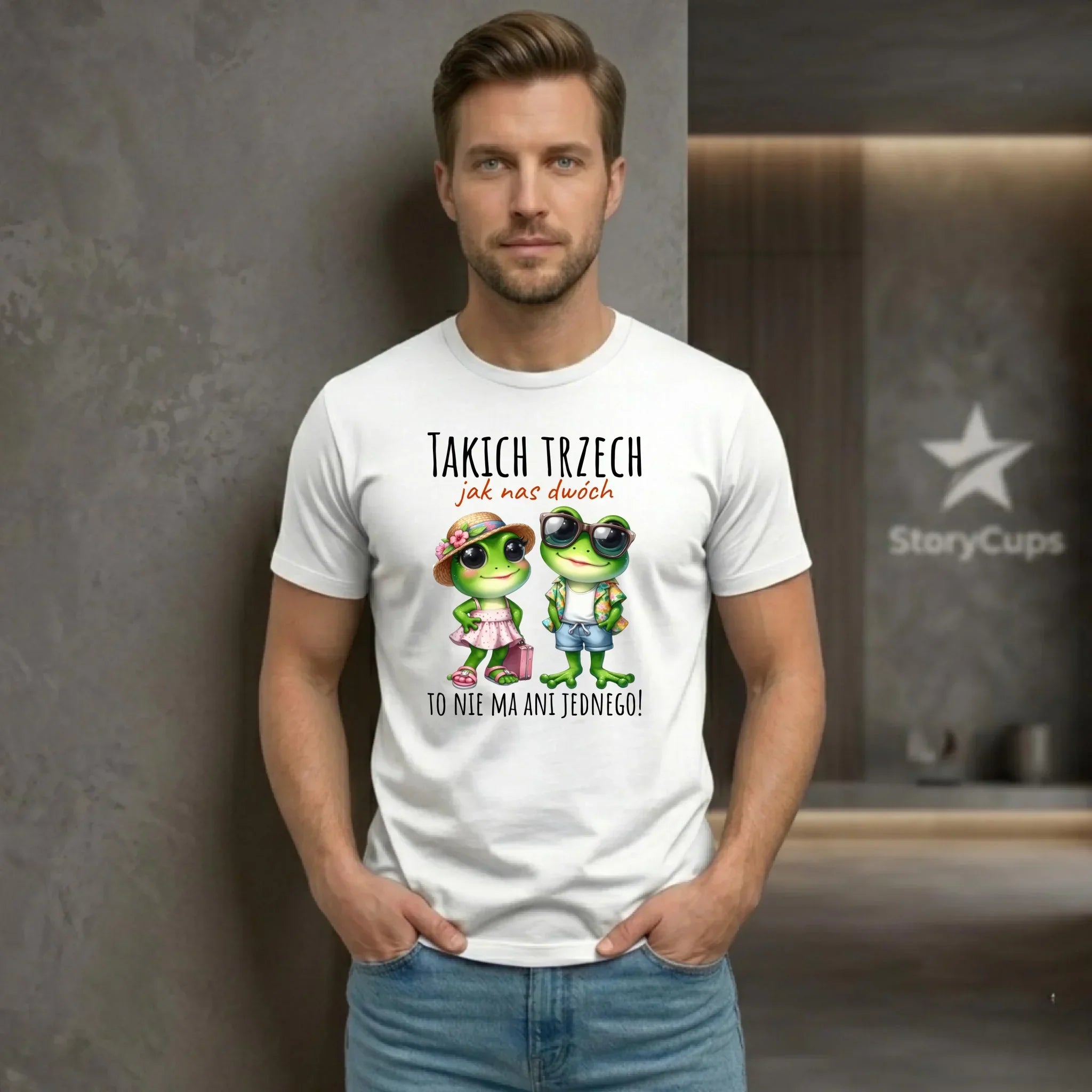 Koszulka męska - Żabki Takich trzech jak nas dwóch DCH11 - StoryCups.pl