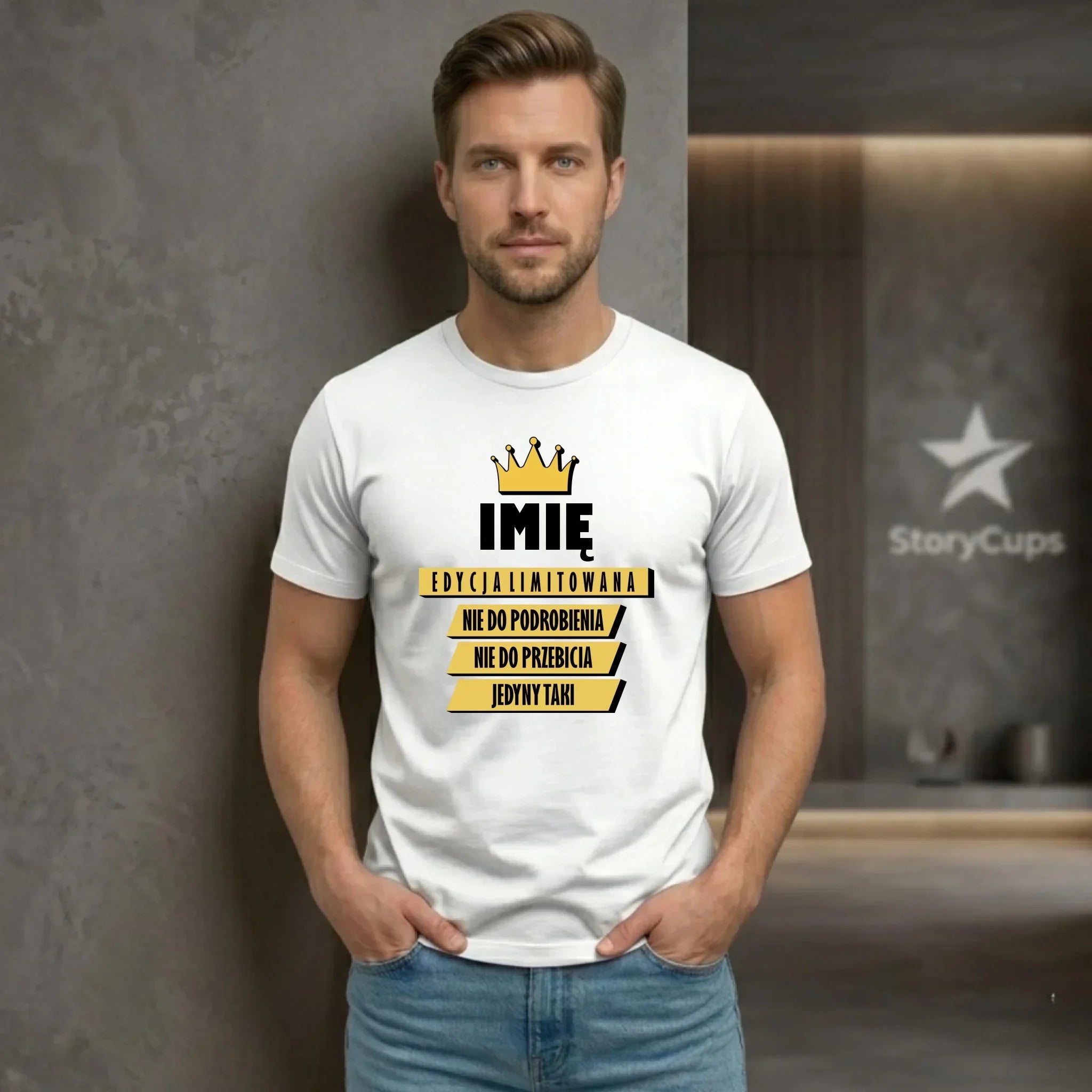 Koszulka męska - Edycja Limitowana - prezent dla niego - personalizowana DCH03 - StoryCups.pl