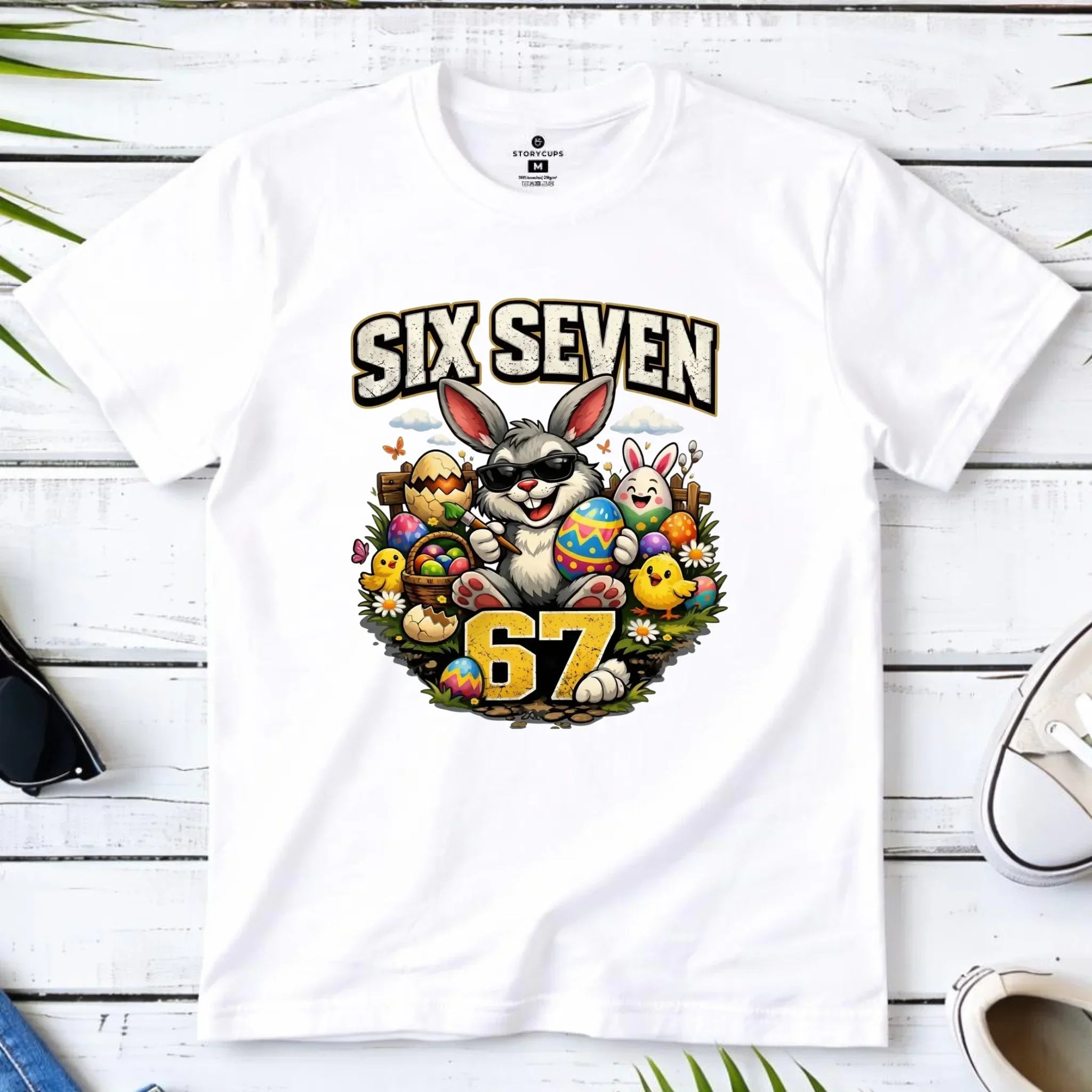 Koszulka męska wielkanocna - Zając Six Seven 67 WN10 - StoryCups.pl