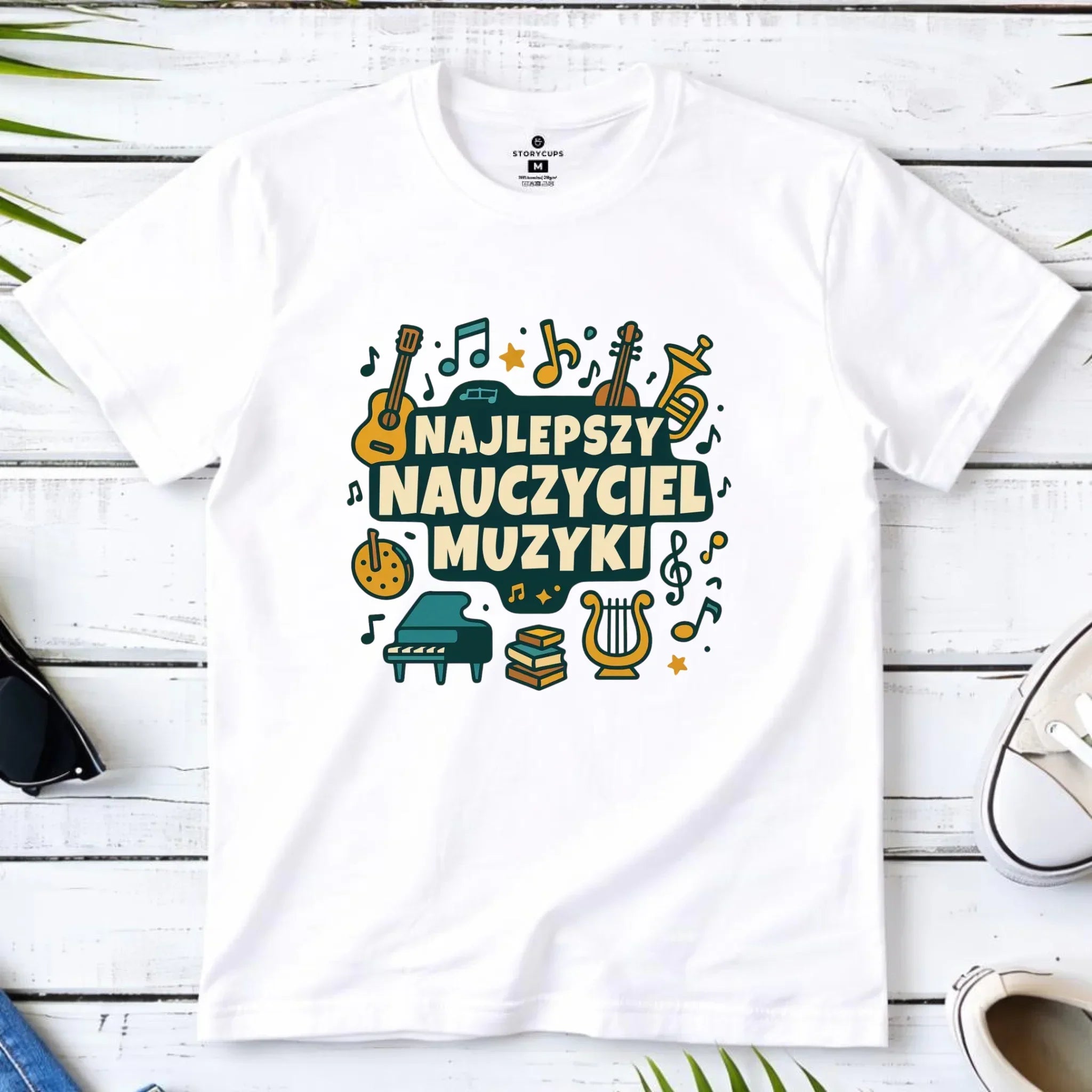 Koszulka męska dla nauczyciela - Najlepszy nauczyciel muzyki N52 - StoryCups.pl
