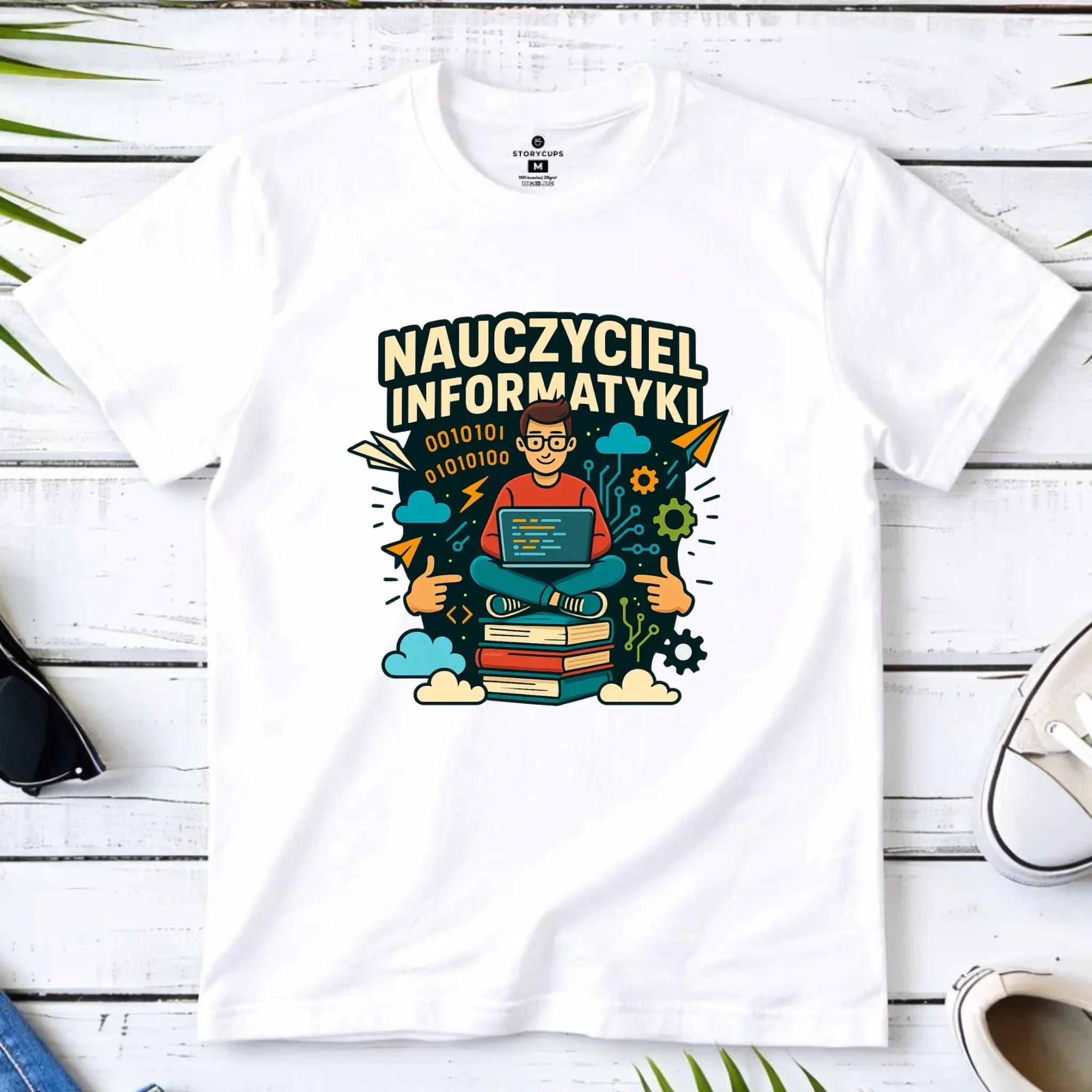 Koszulka męska dla nauczyciela - Nauczyciel informatyki N33 - StoryCups.pl