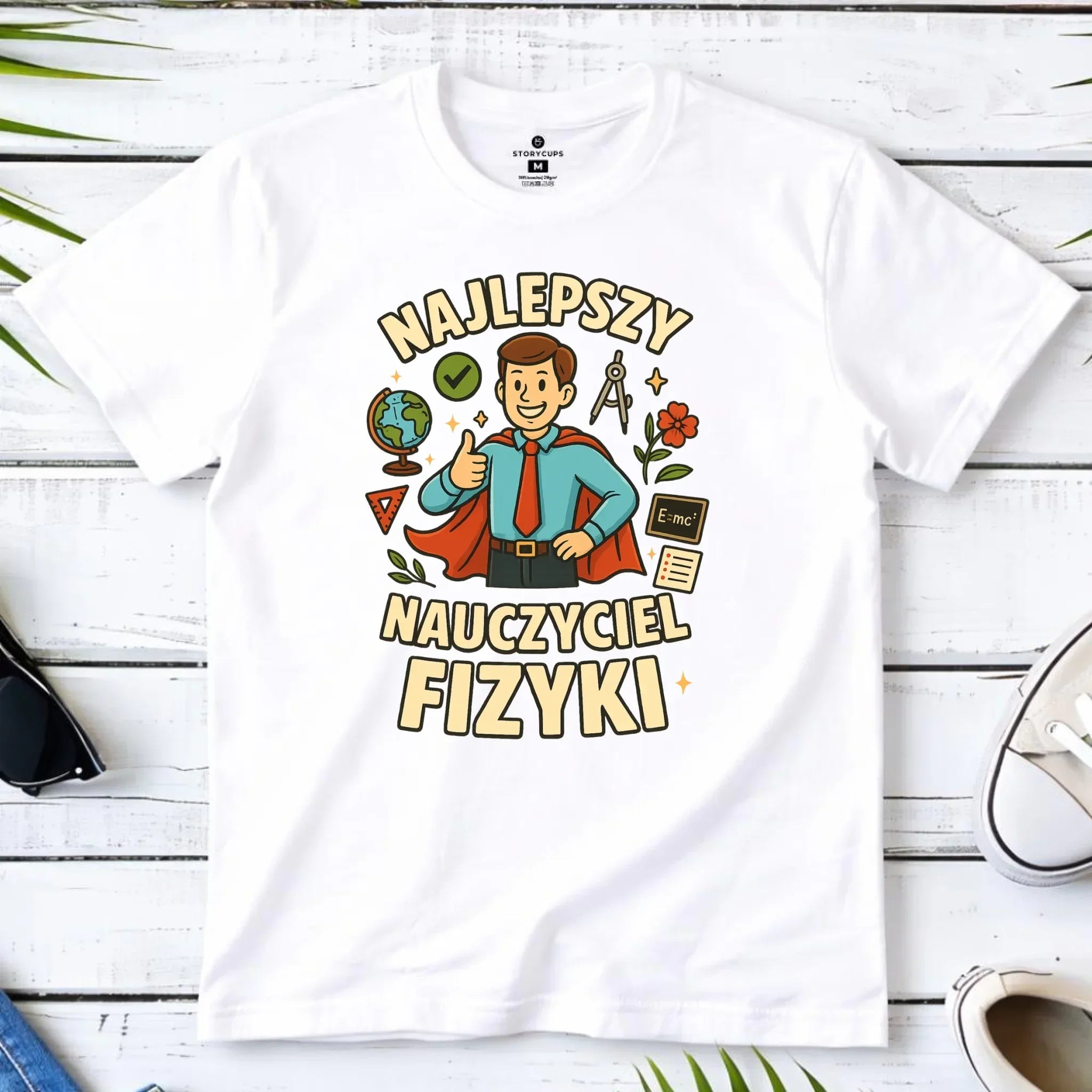 Koszulka męska dla nauczyciela - Najlepszy nauczyciel fizyki N22 - StoryCups.pl
