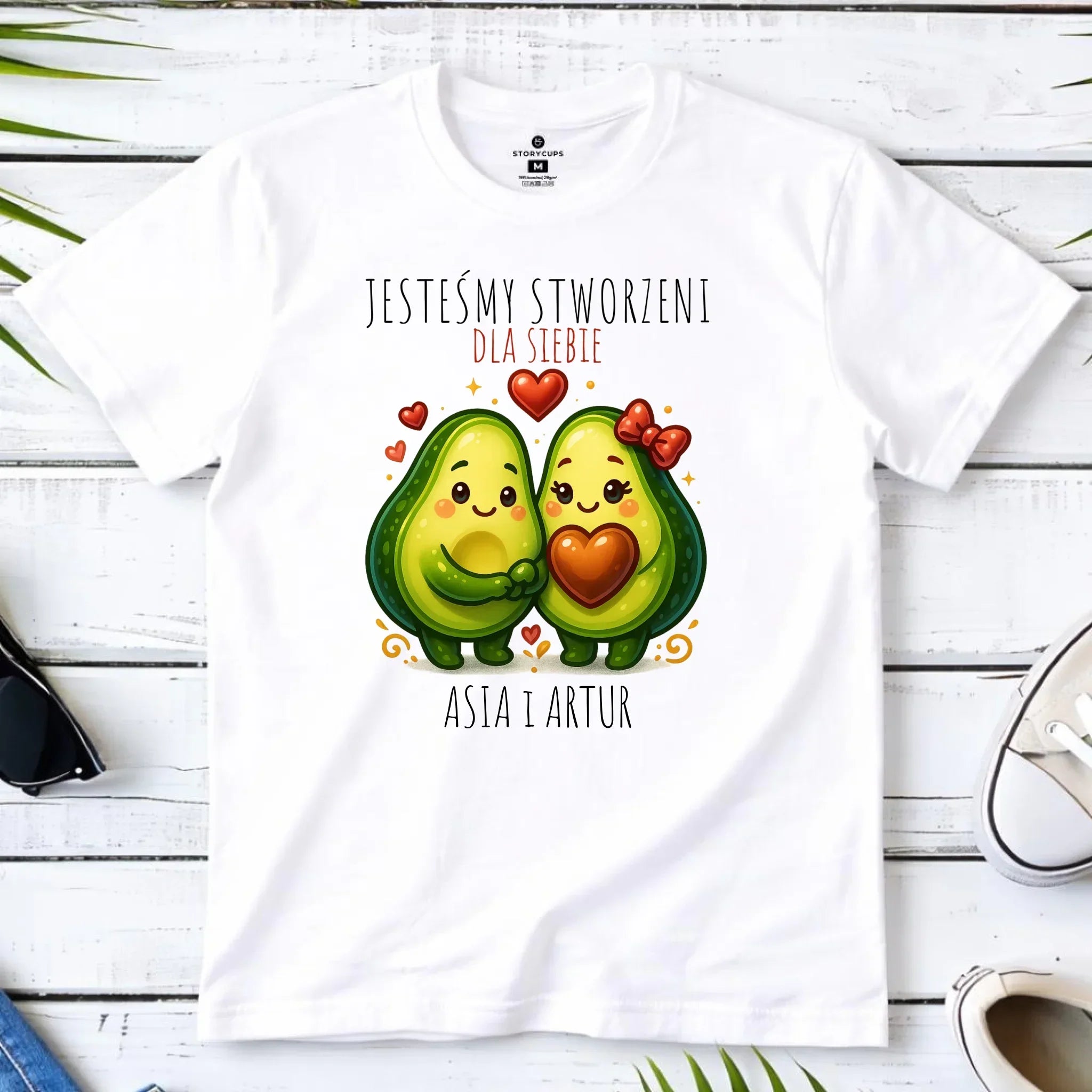 Koszulka męska - Awokado Stworzeni dla siebie - personalizowana W91 - StoryCups.pl