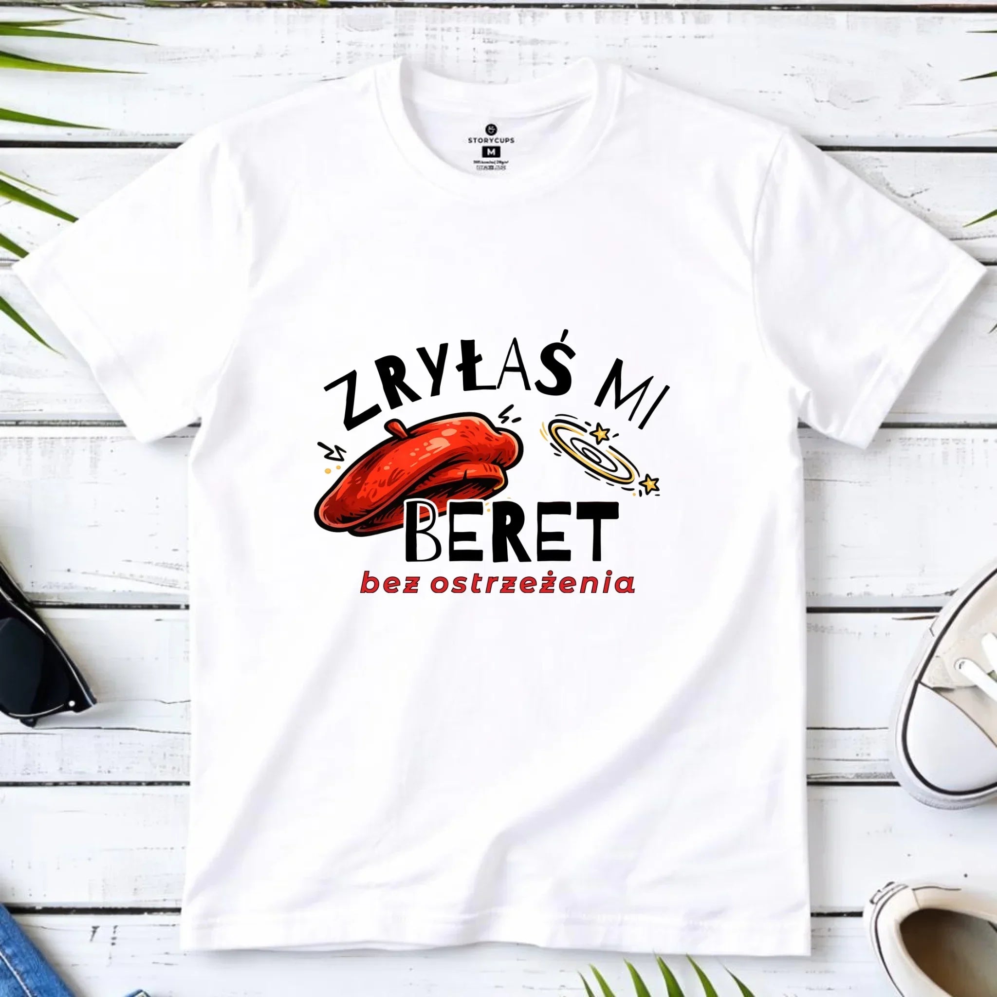 Koszulka męska dla faceta - Zryłaś mi beret DCH35 - StoryCups.pl