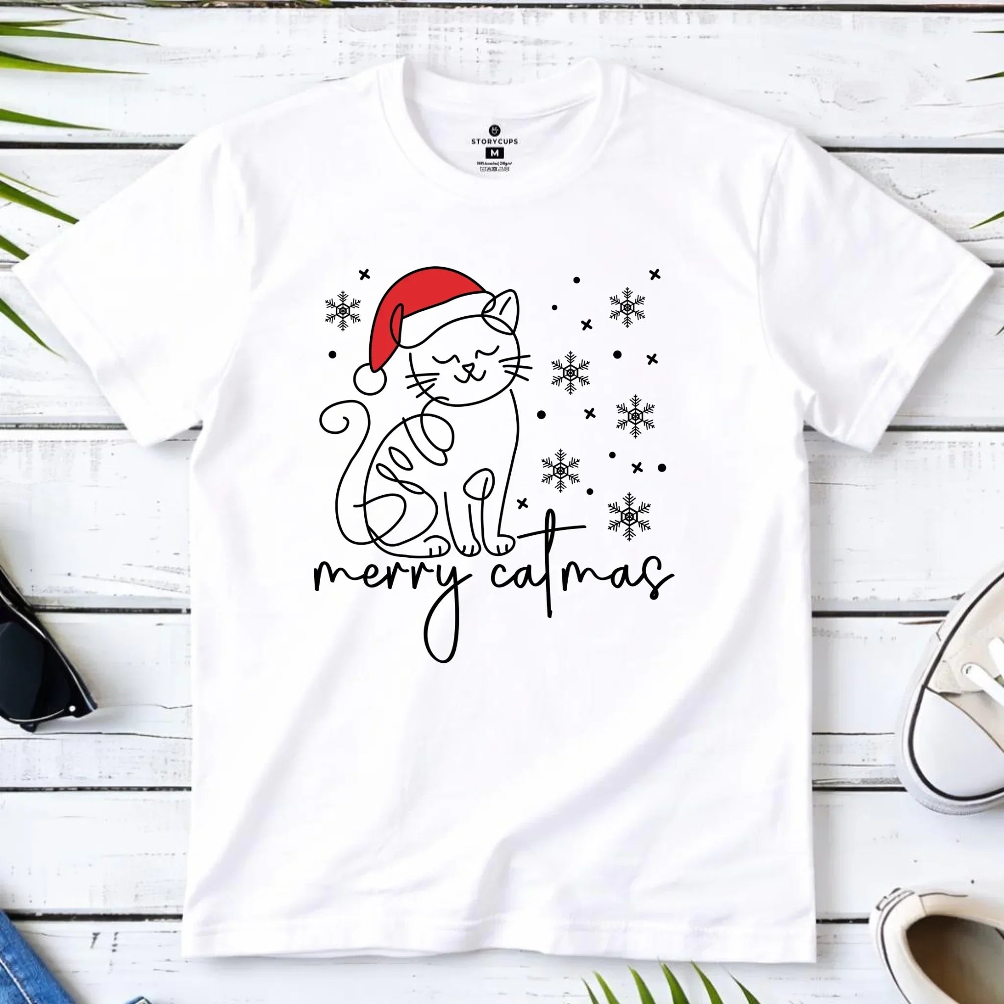 Koszulka męska świąteczna - Kot Merry catmas BN151 - StoryCups.pl