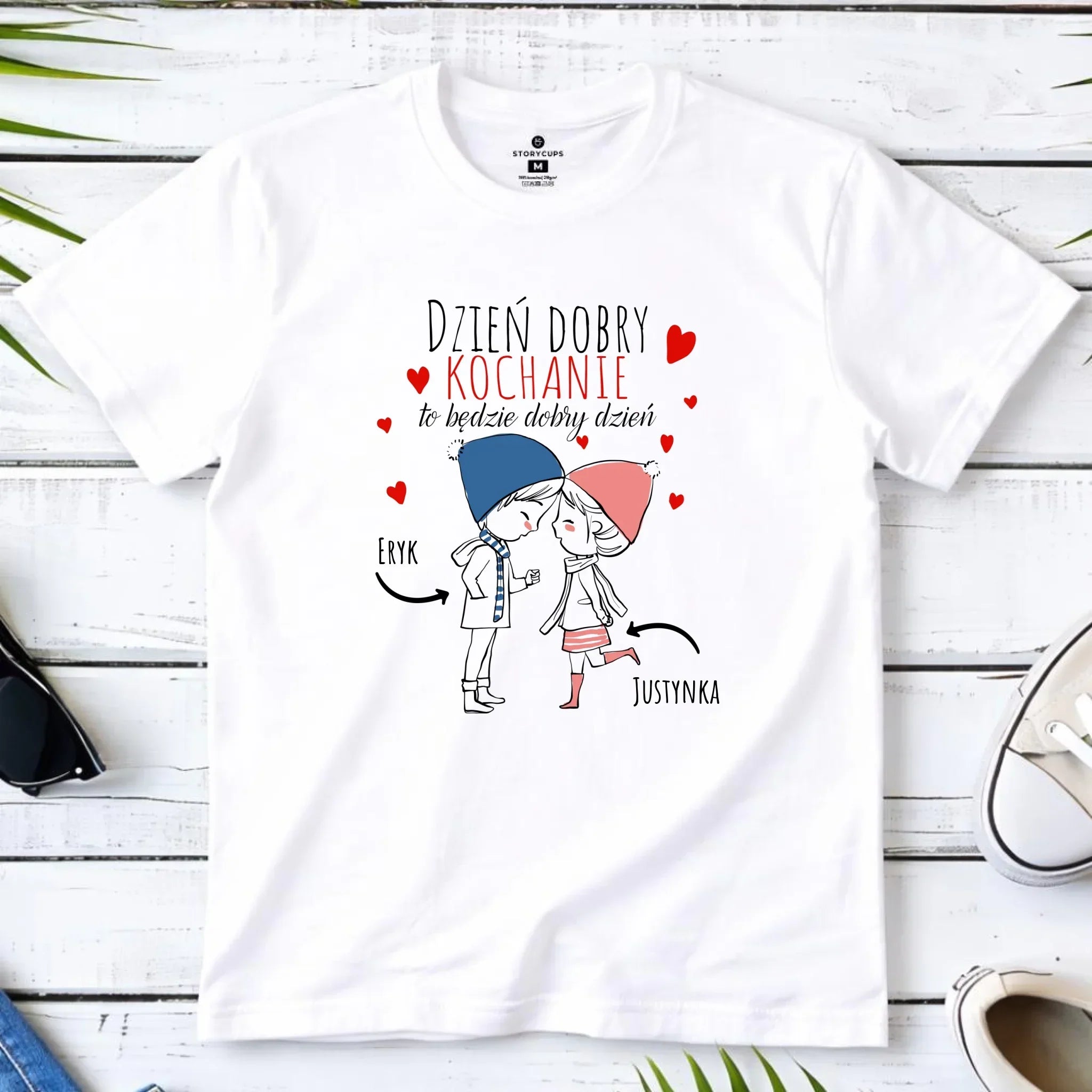 Koszulka męska dla par - Dzień dobry Kochanie - personalizowana W10 - StoryCups.pl