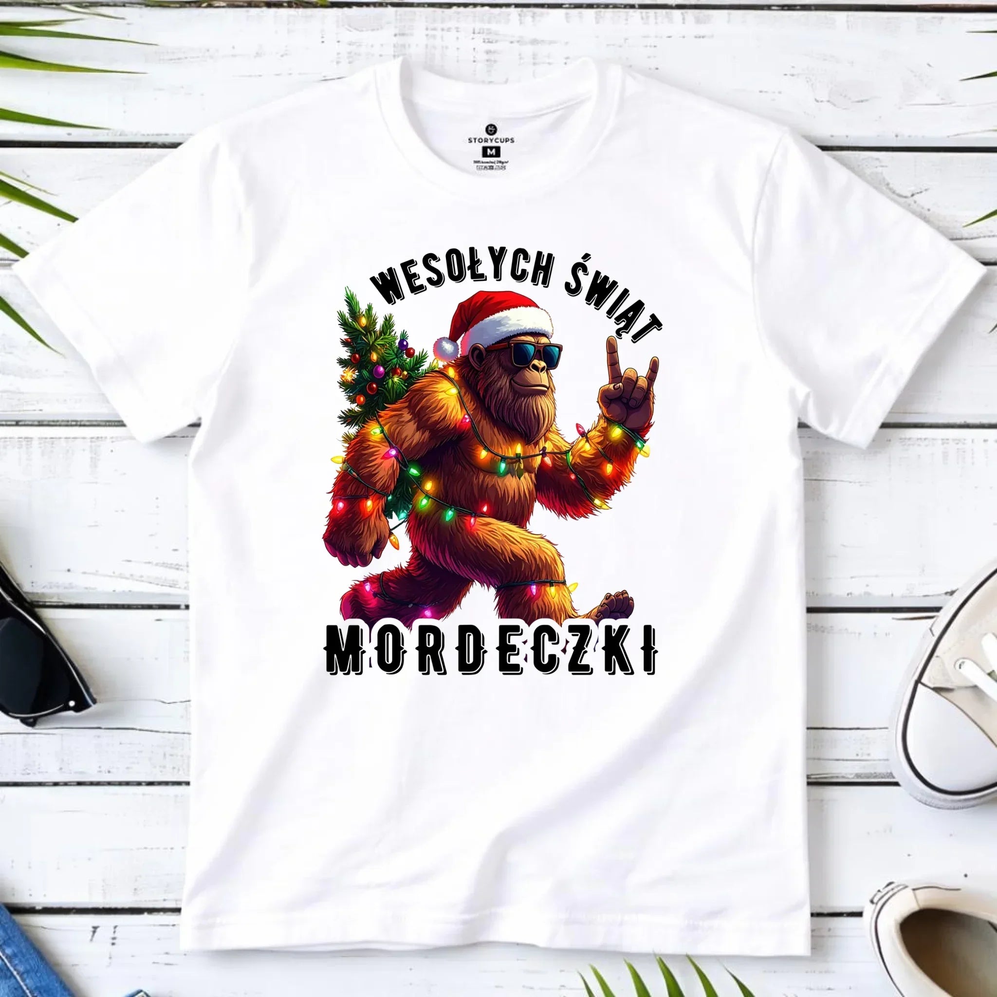 Koszulka męska świąteczna - prezent na święta - Yeti Wesołych Świąt mordeczki BN152 - StoryCups.pl