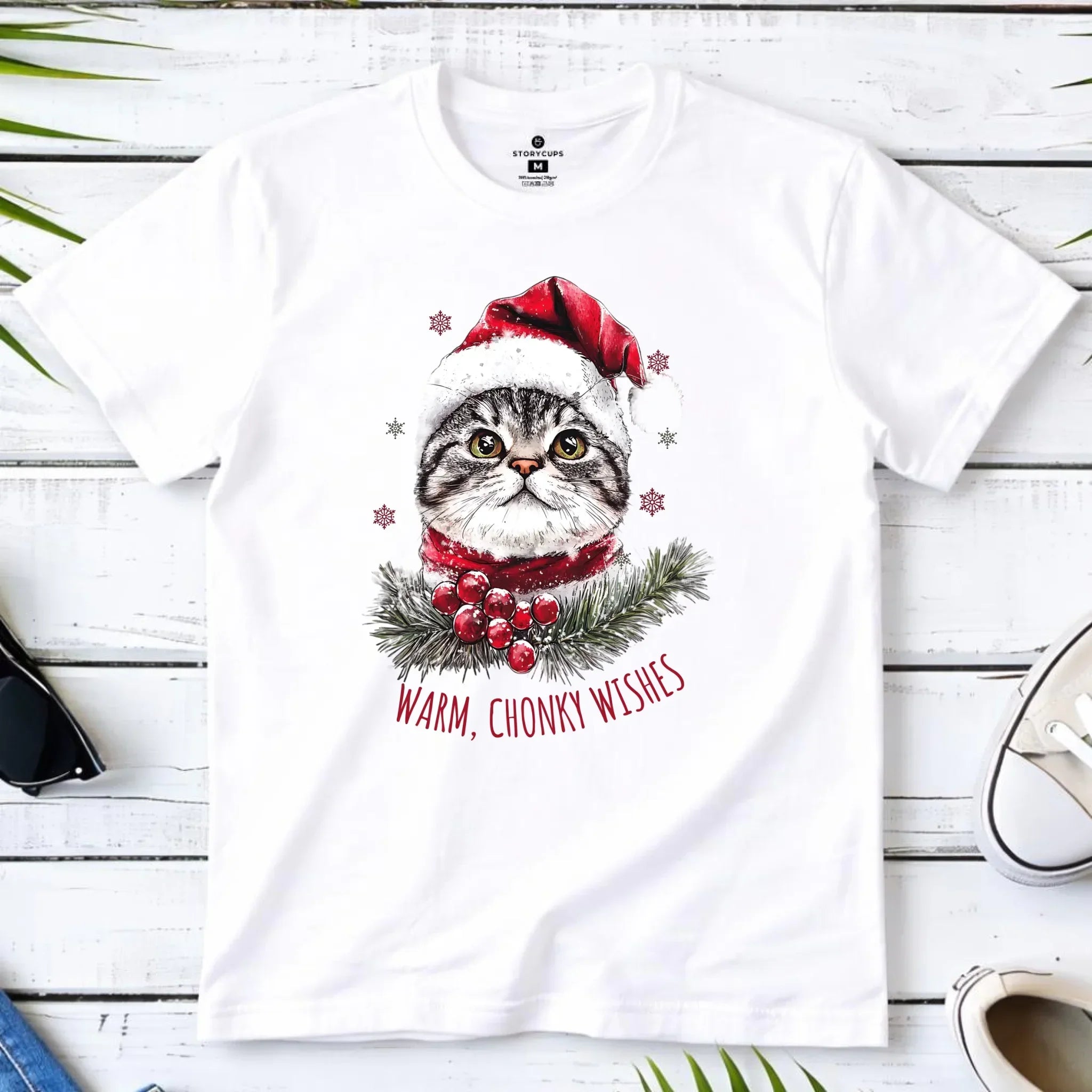 Koszulka męska świąteczna - Warm, Chonky Wishes BN36 - StoryCups.pl