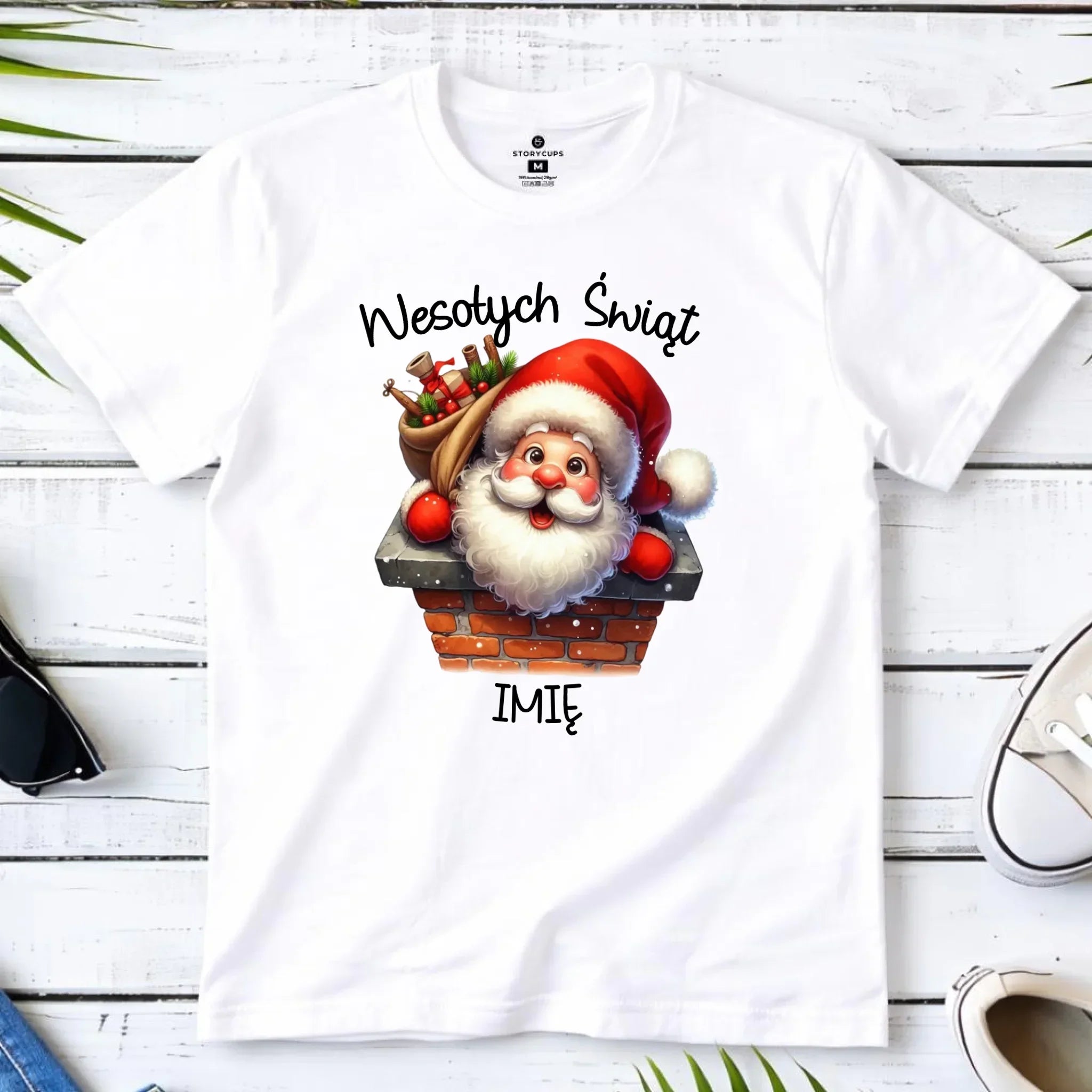 Koszulka męska świąteczna - prezent na Mikołajki Mikołaj - personalizowana BN08 - StoryCups.pl