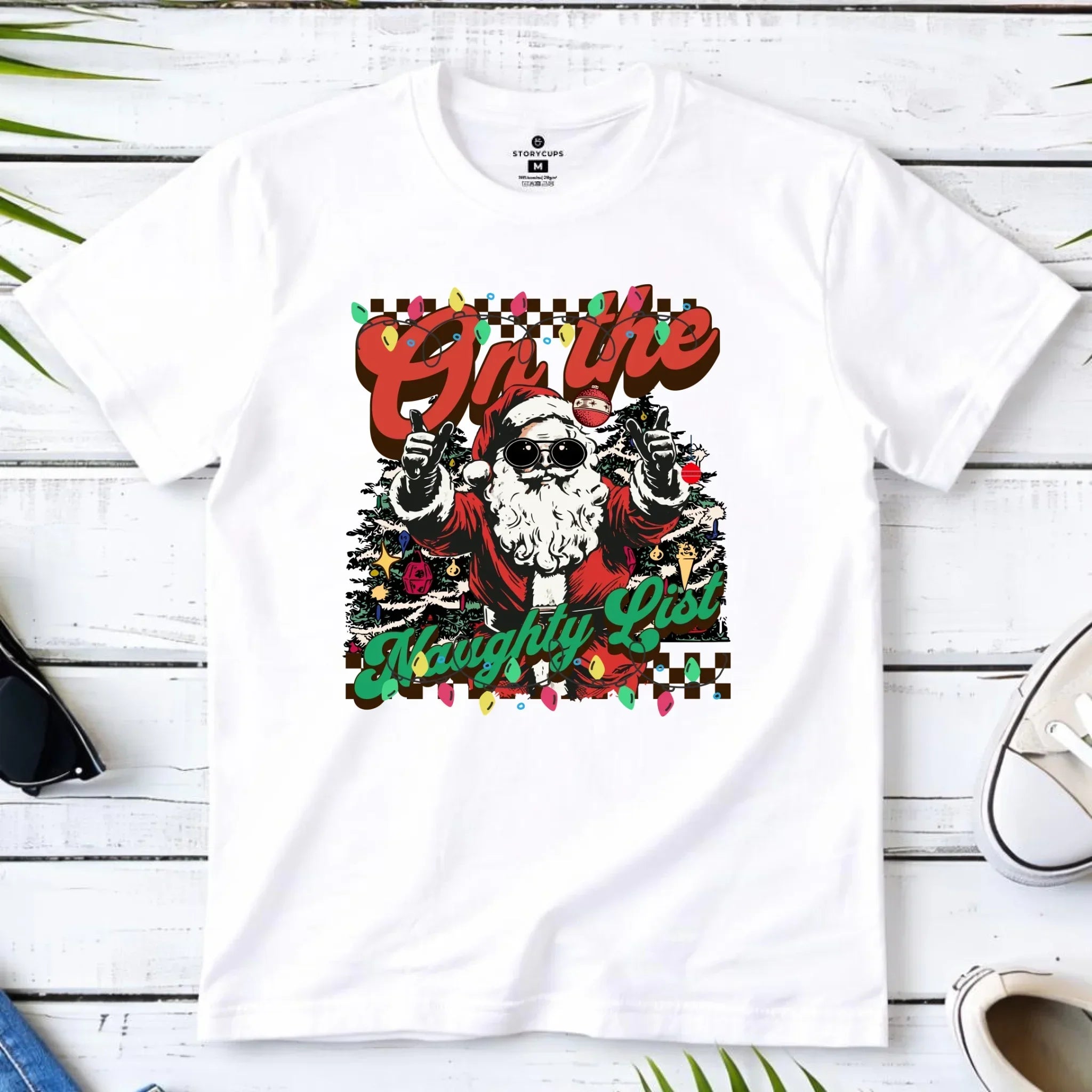 Koszulka męska świąteczna - On the Naughty List BN50 - StoryCups.pl