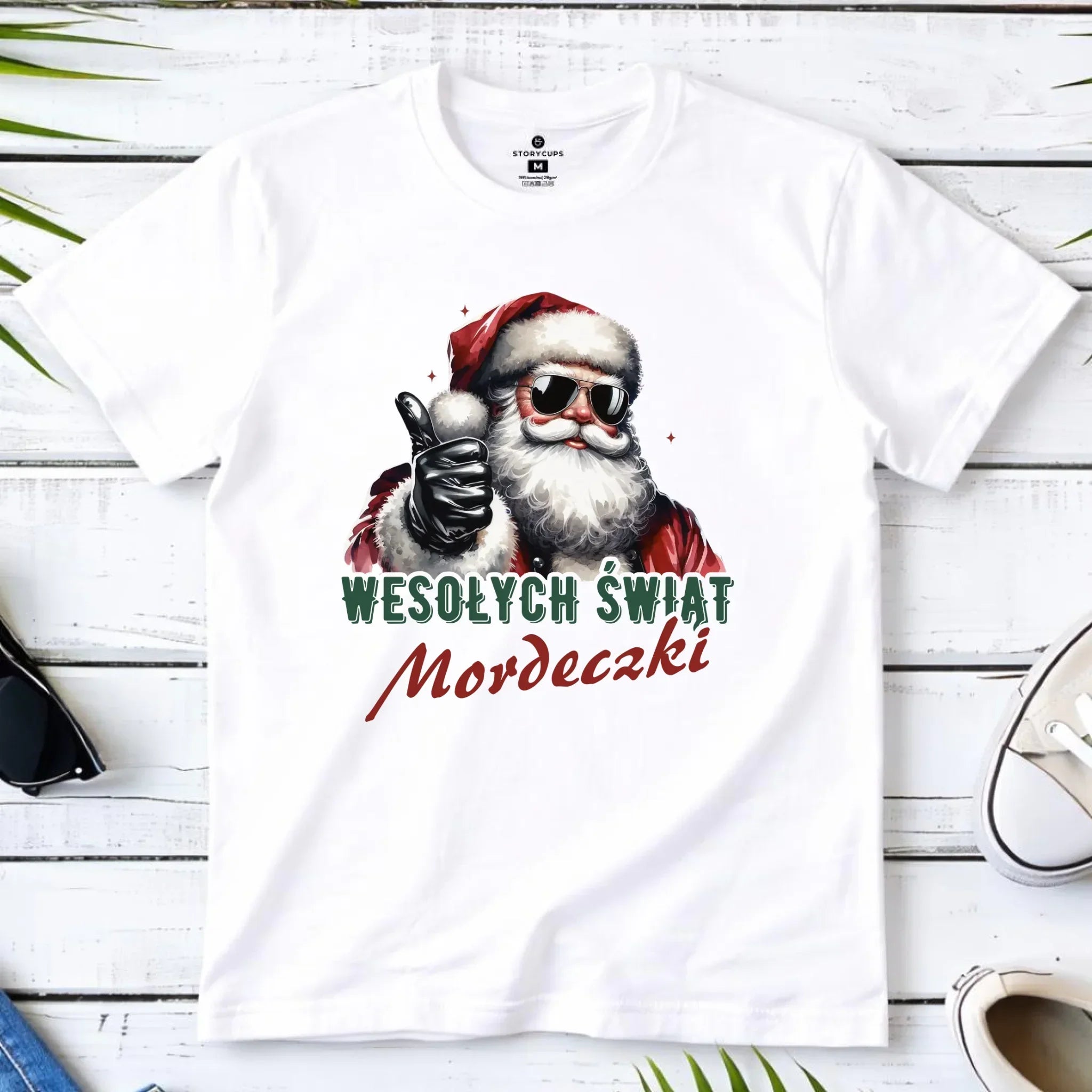 Koszulka męska świąteczna - Mikołaj Wesołych Świąt mordeczki BN65 - StoryCups.pl
