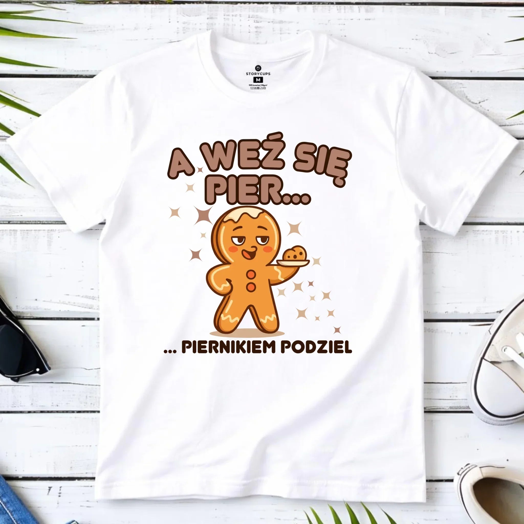 Koszulka męska świąteczna - Piernik A weź się pier... piernikiem podziel BN87 - StoryCups.pl