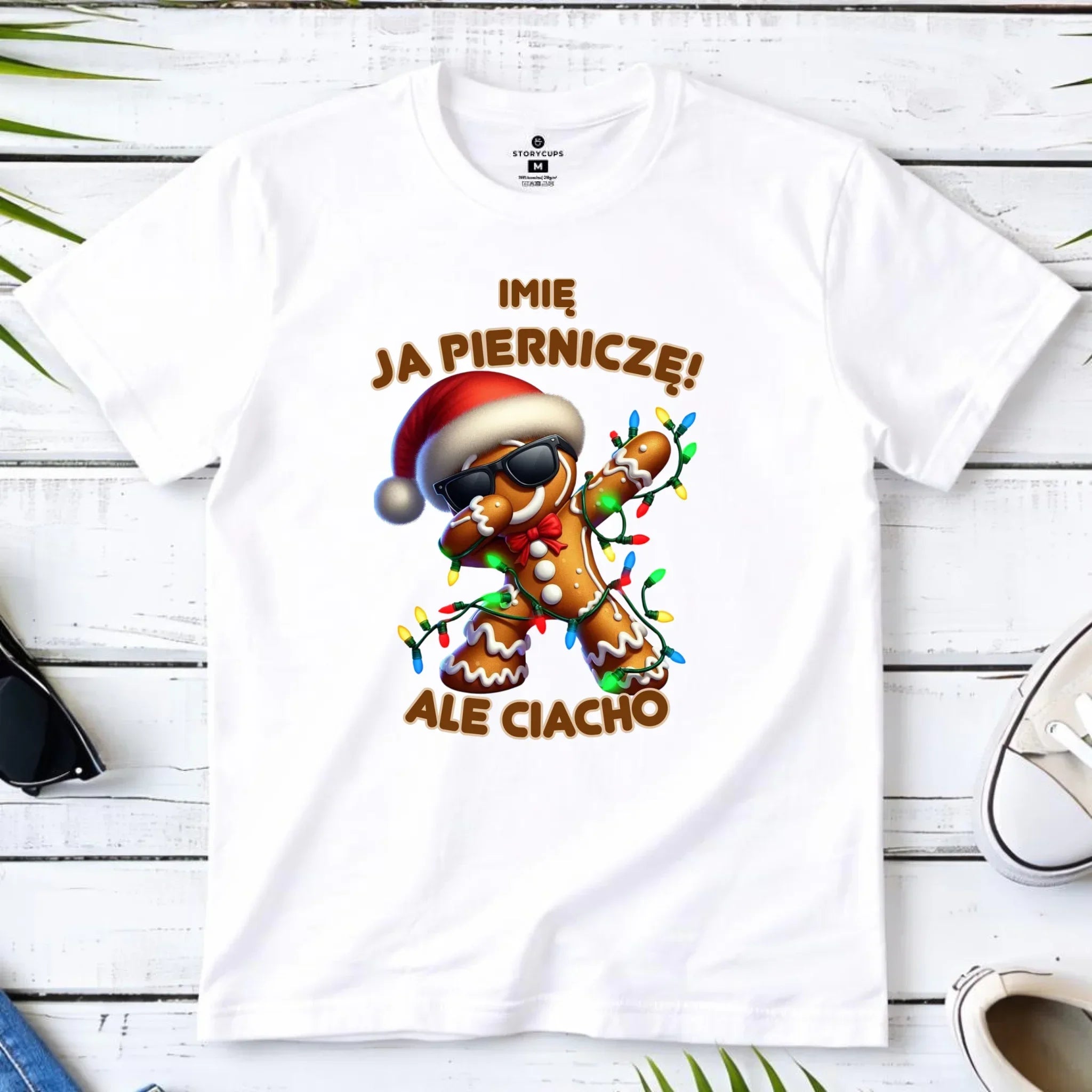Koszulka męska świąteczna - Piernik Ja pierniczę ale ciacho - personalizowana BN94 - StoryCups.pl