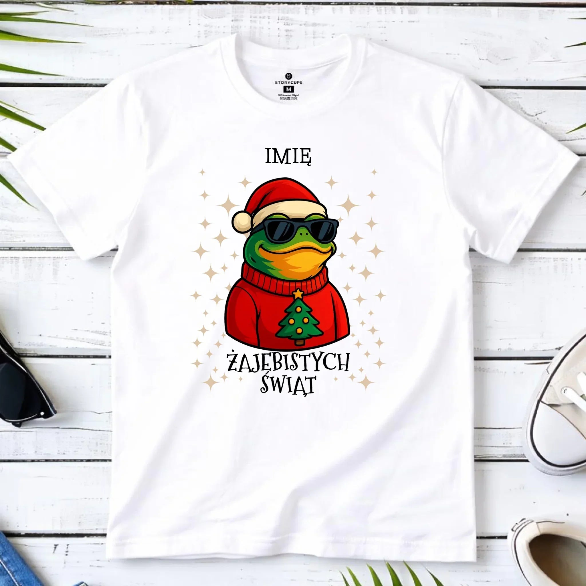 Koszulka męska świąteczna - Żajebistych Świąt - personalizowana BN144 - StoryCups.pl