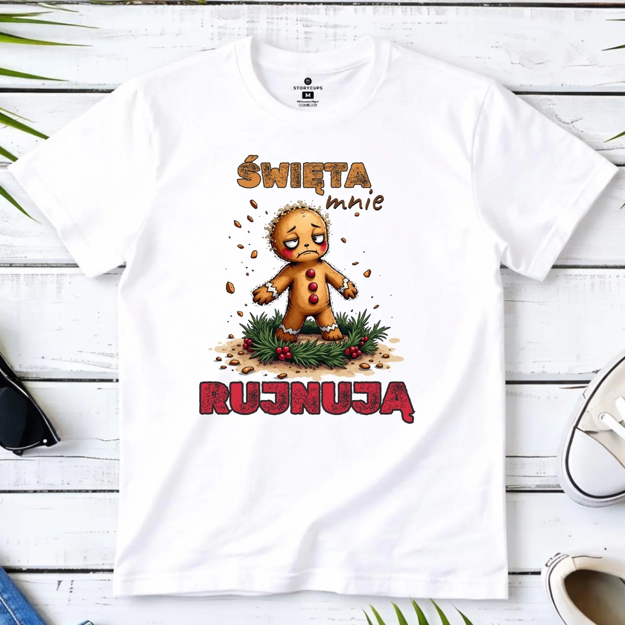 Koszulka męska świąteczna - Piernik Święta mnie rujnują BN143 - StoryCups.pl